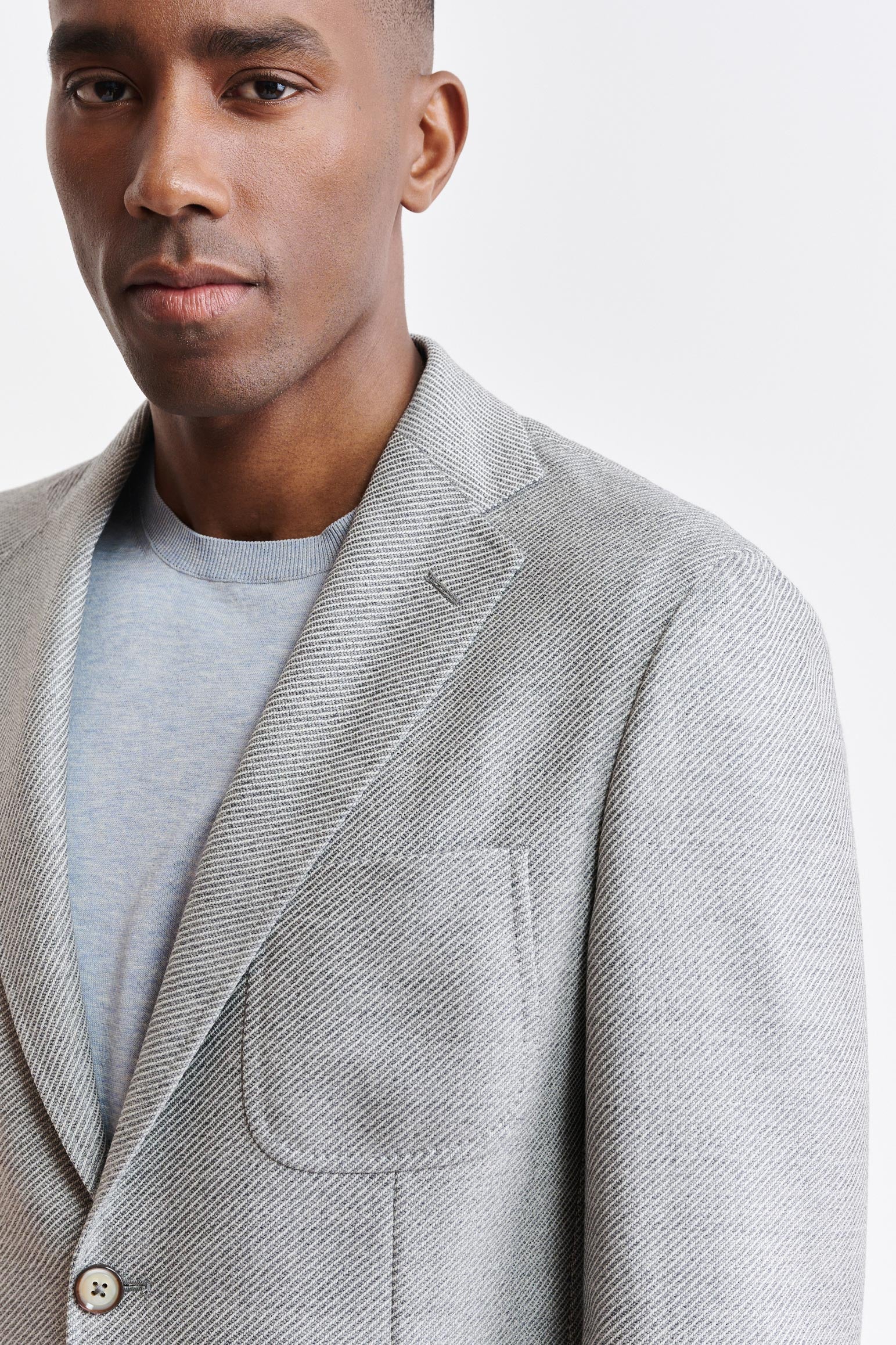 Light Grey 100% Wool Kenton Jacket Autumn Leaves - Image 5