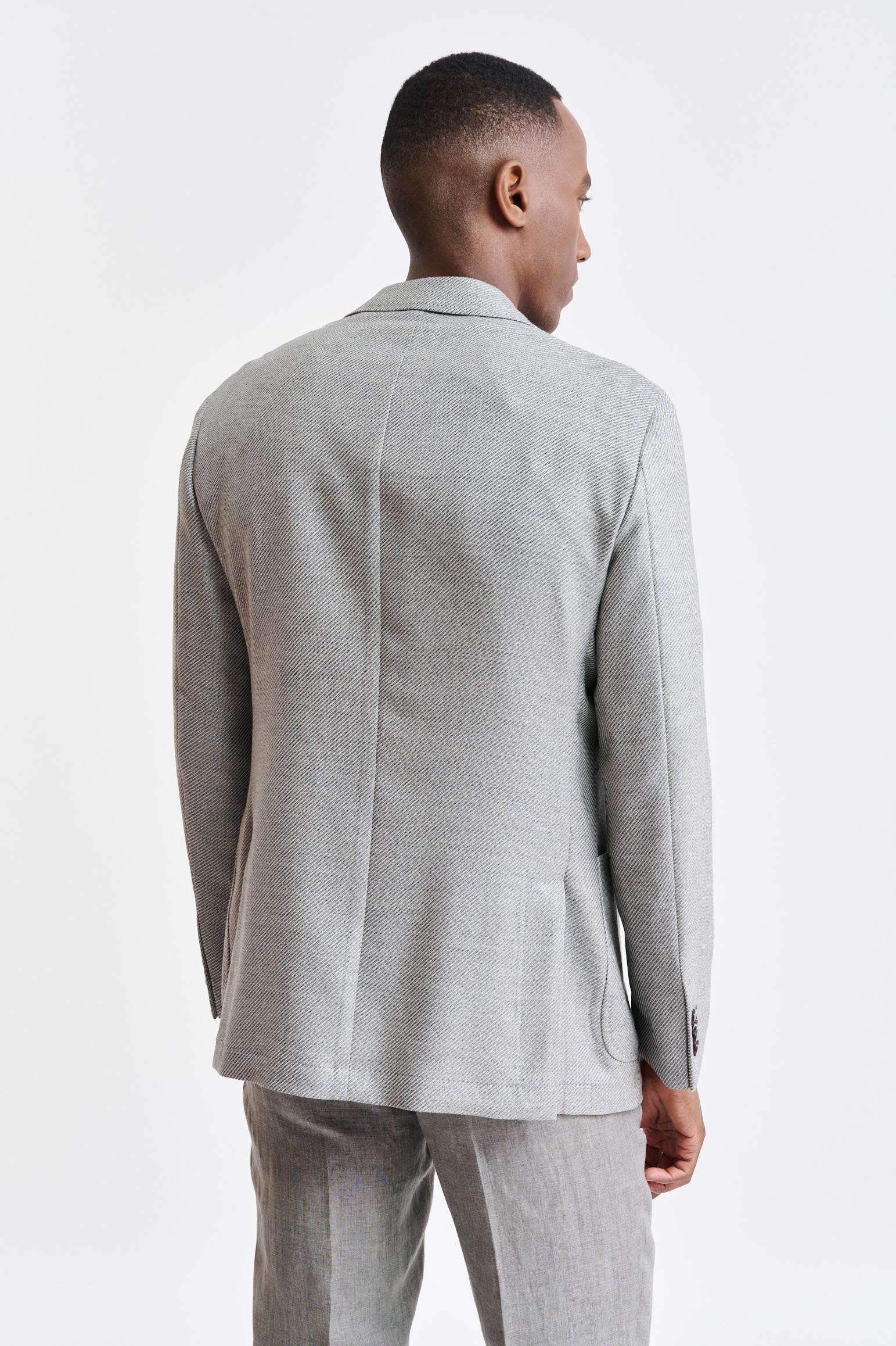 Light Grey 100% Wool Kenton Jacket Autumn Leaves - Image 6