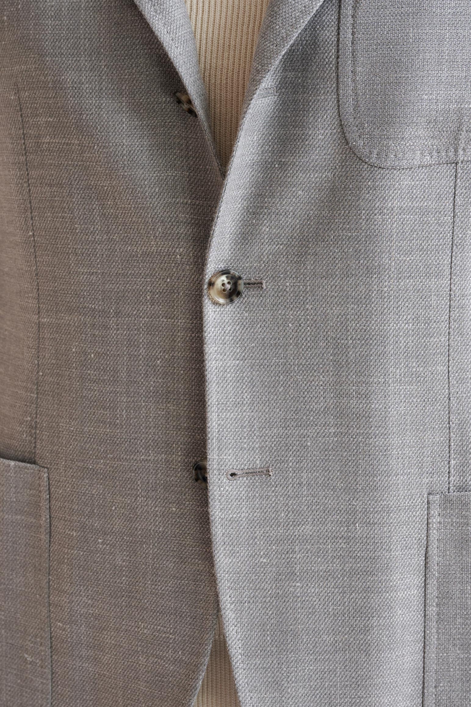 Grey Wool & Silk Kenton Jacket Amalfi Trend - Image 3