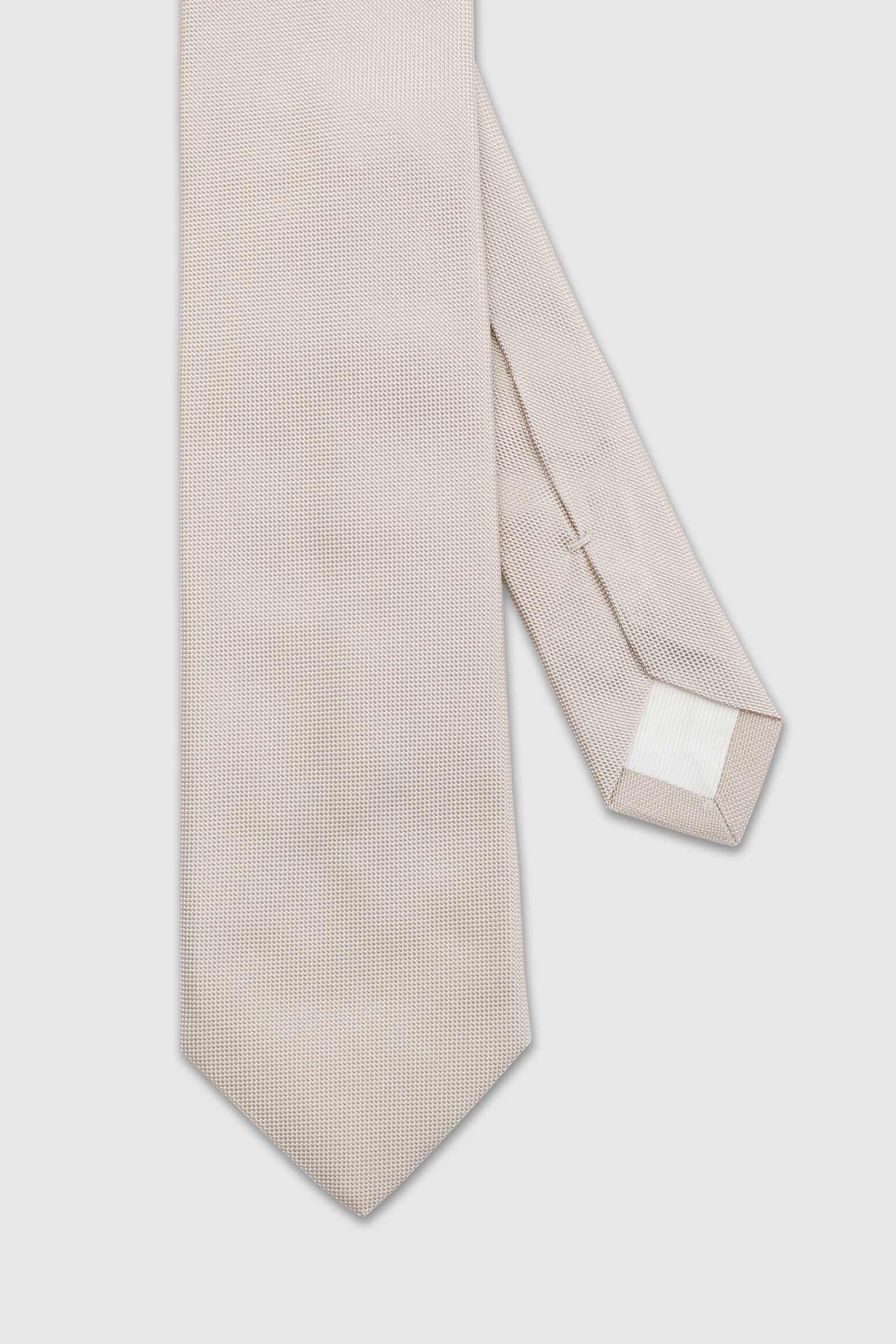 Cream Handmade Silk Birdseye Weave Tie