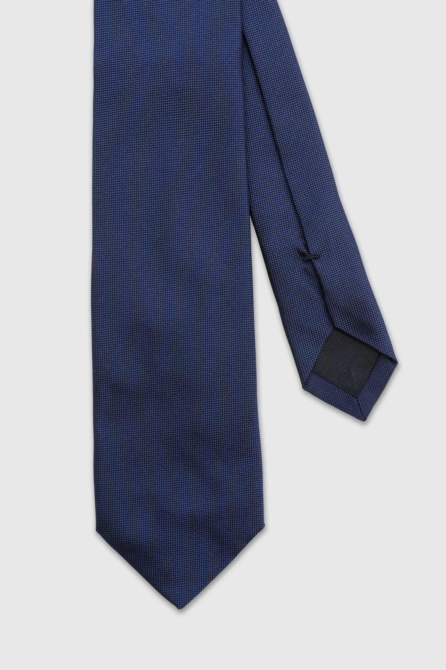 Petrol Blue Handmade Silk Birdseye Weave Tie