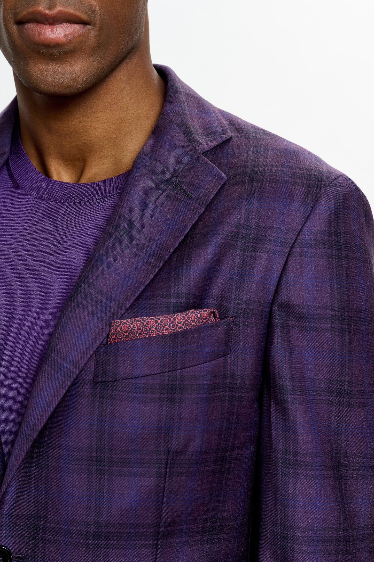 Dark Aubergine Check Kenton Jacket Mosaic - Image 6