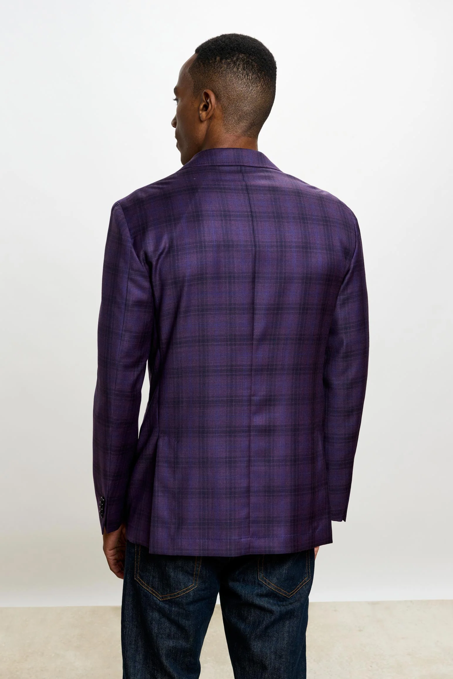 Dark Aubergine Check Kenton Jacket Mosaic - Image 8