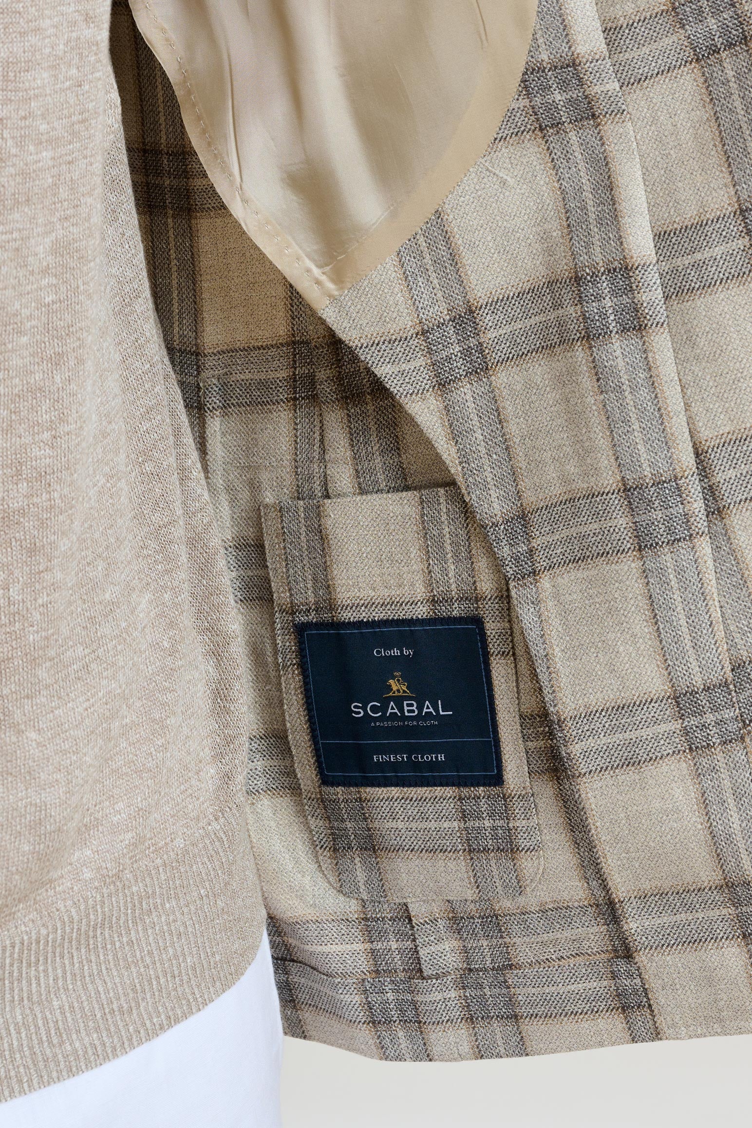 Light Beige Check Kenton Jacket Taormina - Image 4