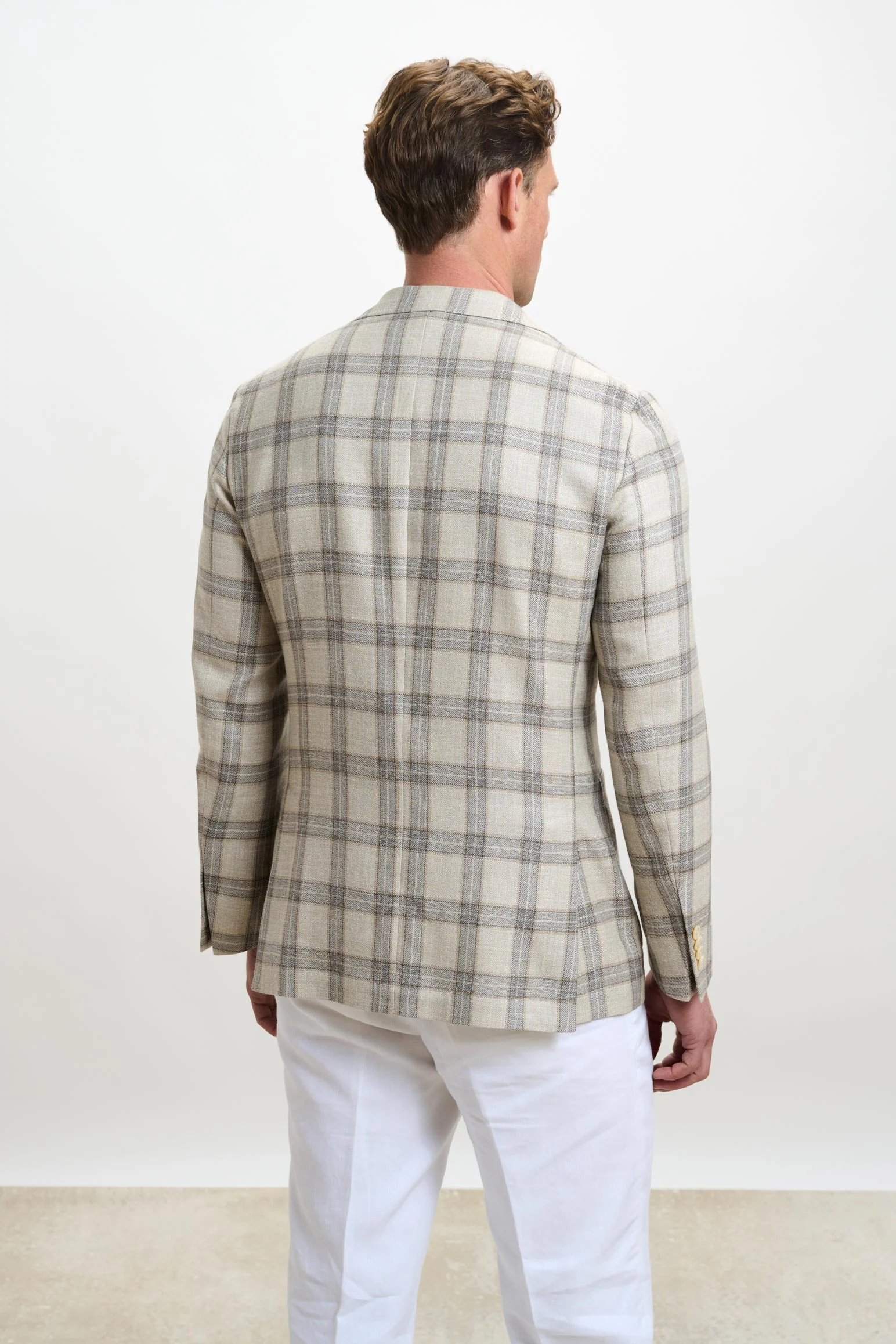 Light Beige Check Kenton Jacket Taormina - Image 7