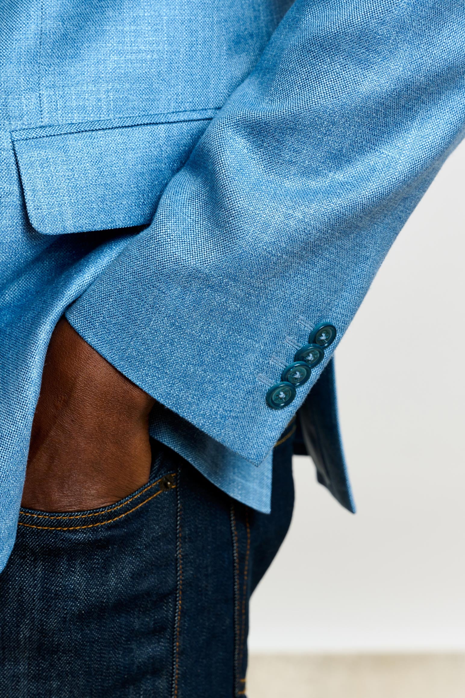 Plain Light Blue Kenton Jacket Taormina - Image 2