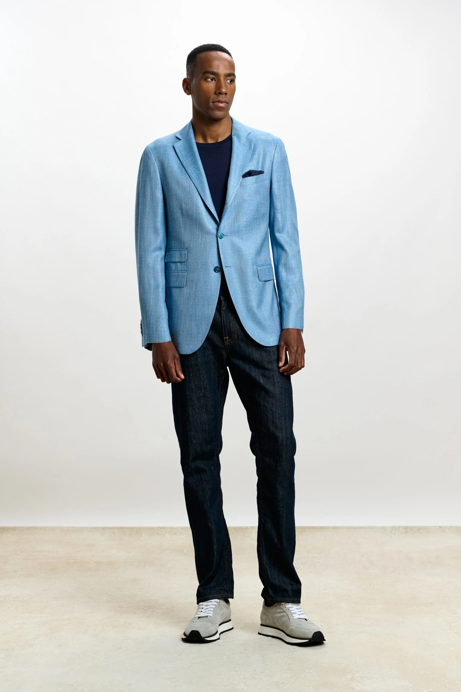 Plain Light Blue Kenton Jacket Taormina - Image 7