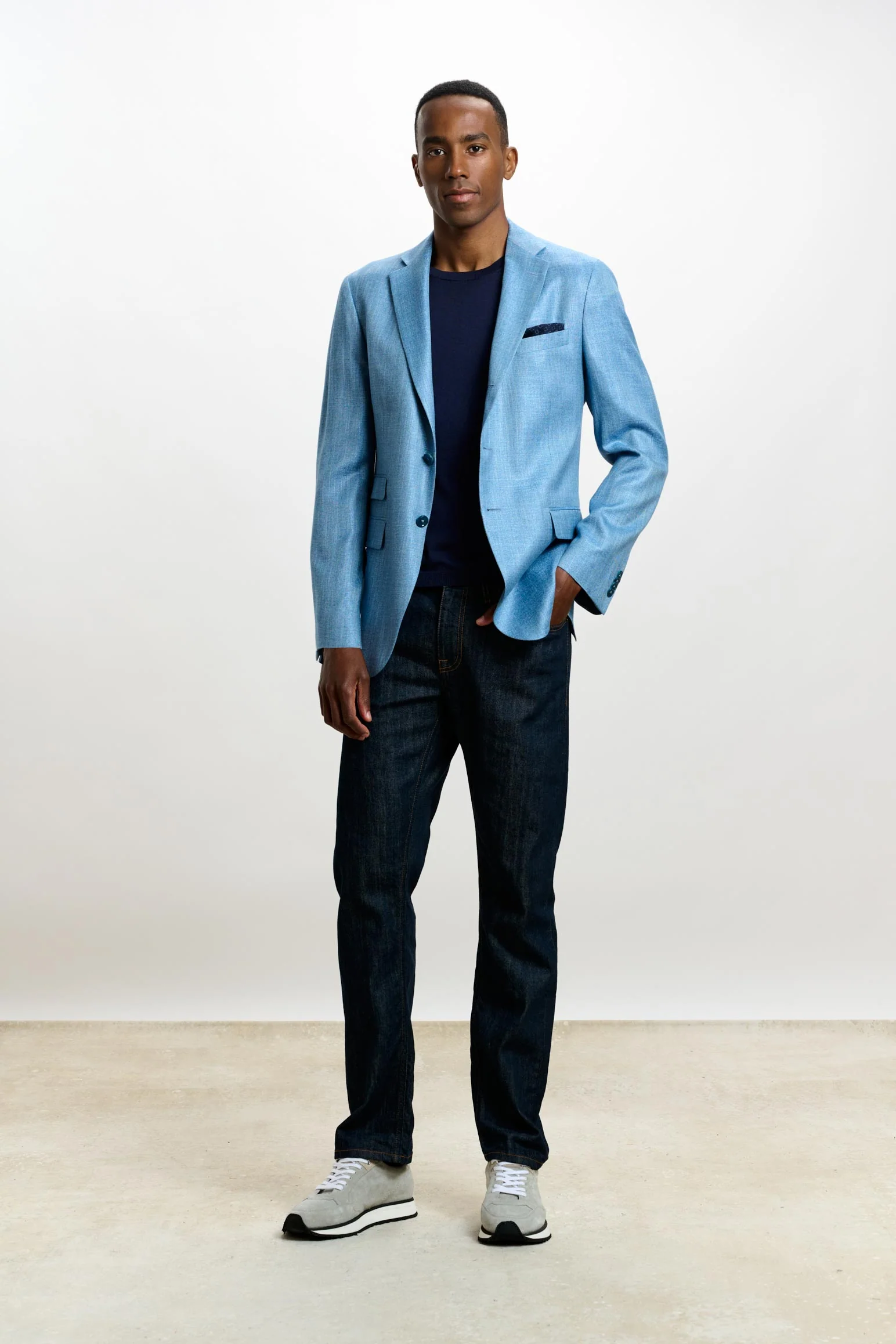 Plain Light Blue Kenton Jacket Taormina - Image 8