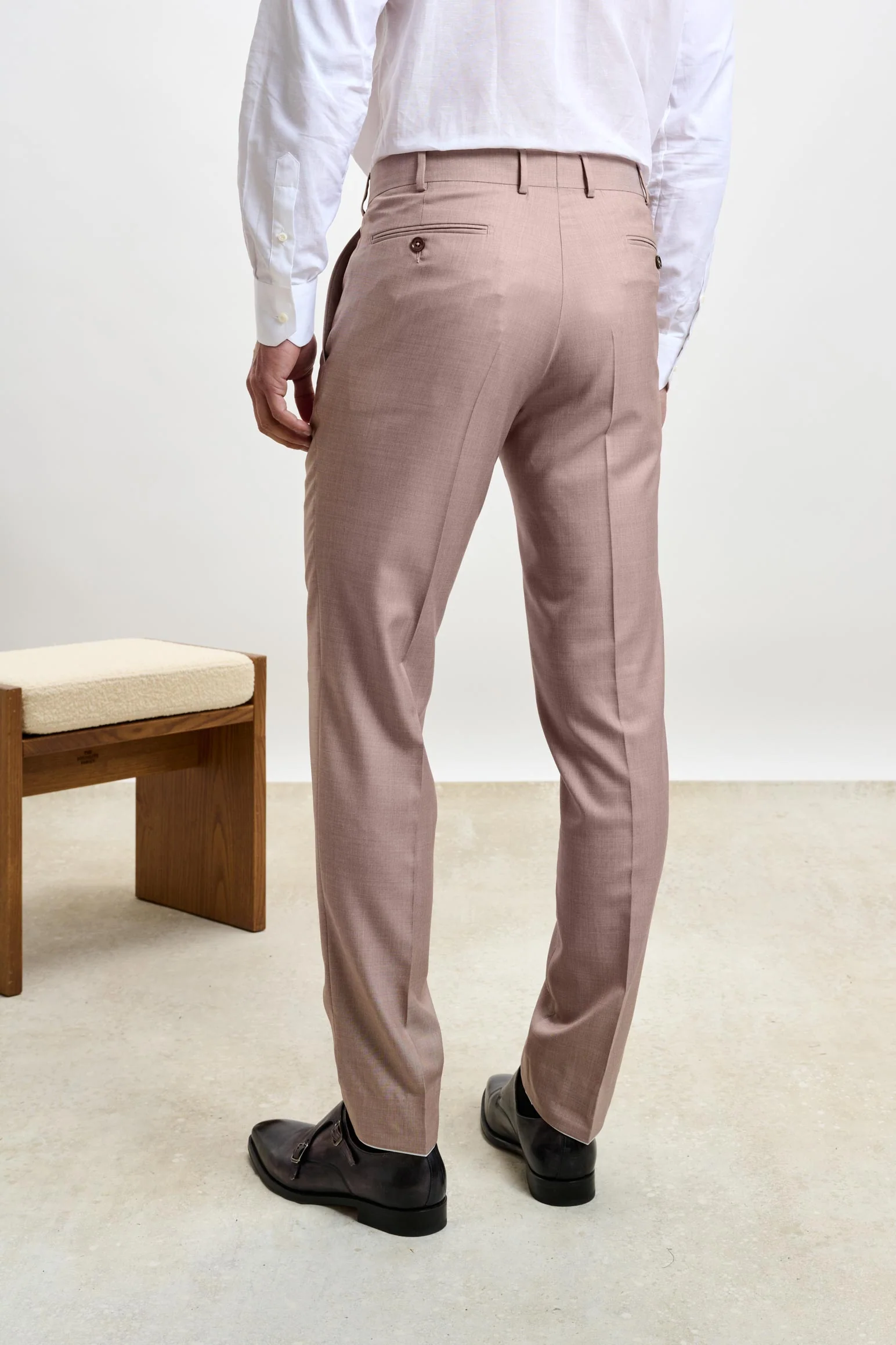Plain Beige Kenton Suit Sleek - Image 12