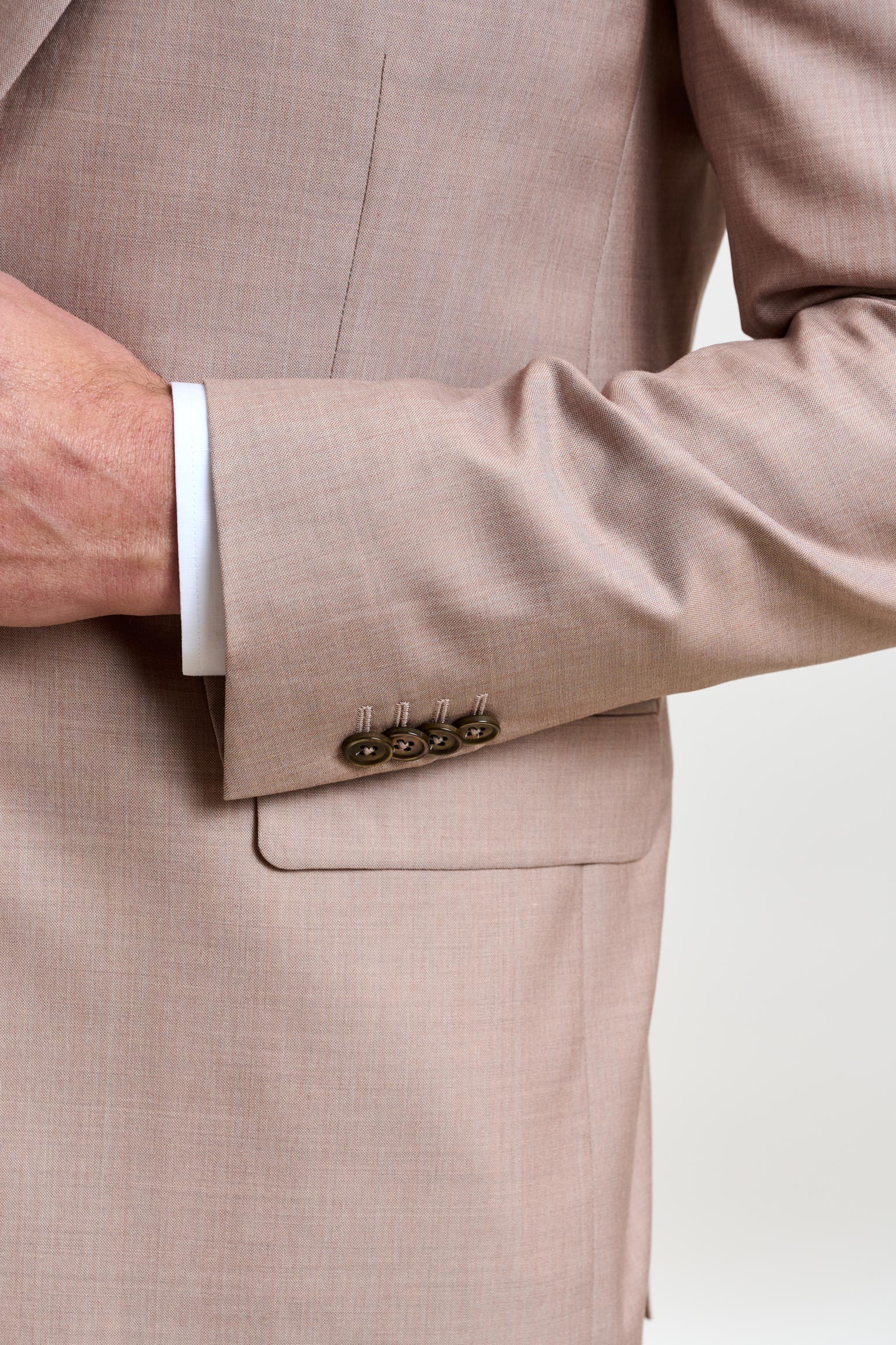 Plain Beige Kenton Suit Sleek - Image 2