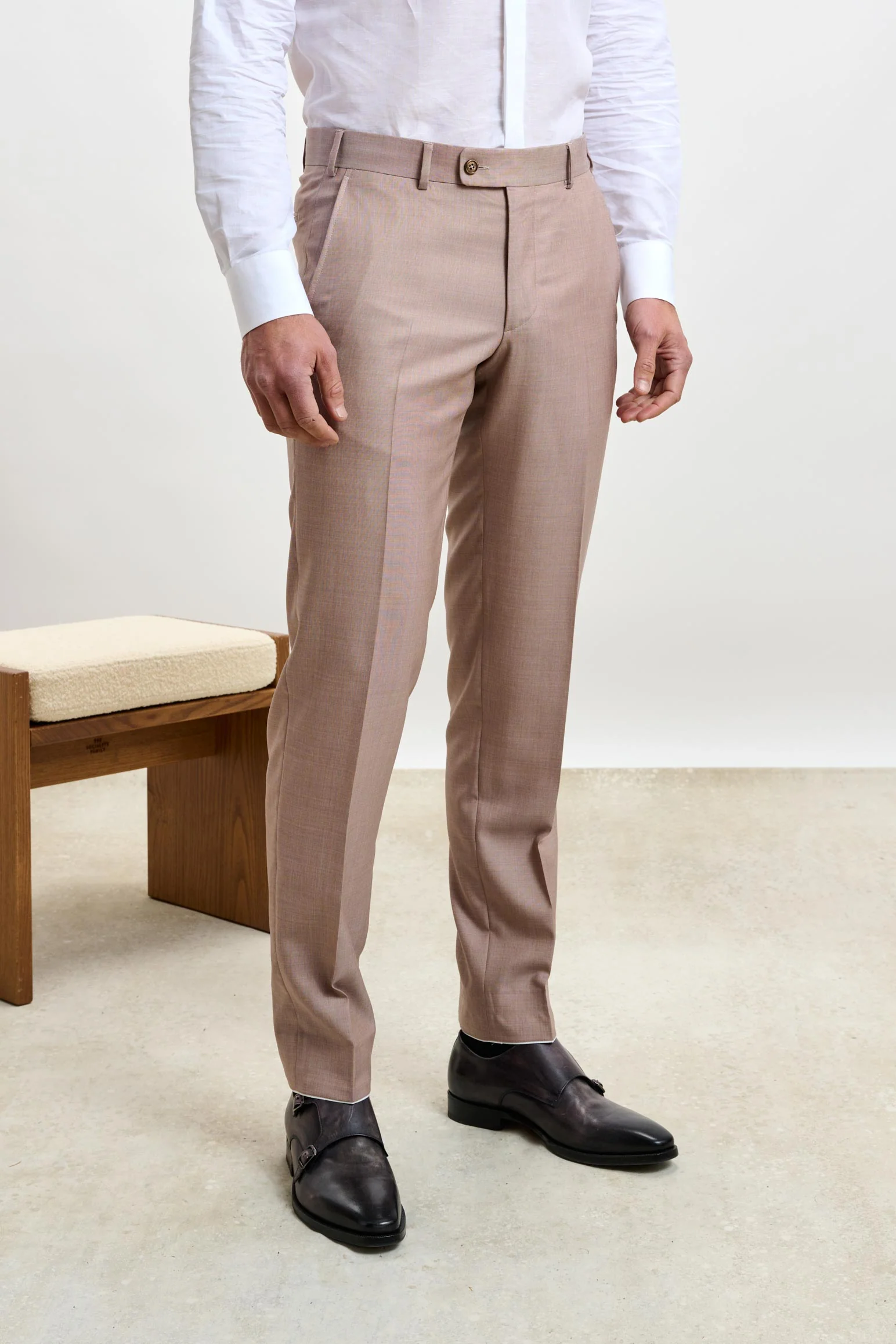 Plain Beige Kenton Suit Sleek - Image 9