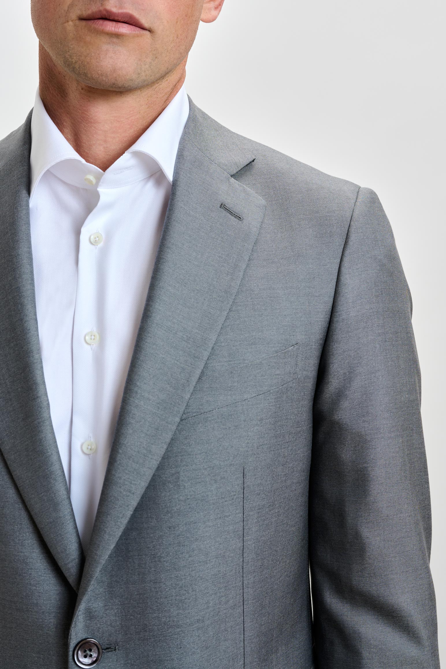 Plain Light Grey Kenton Suit Sleek - Image 3