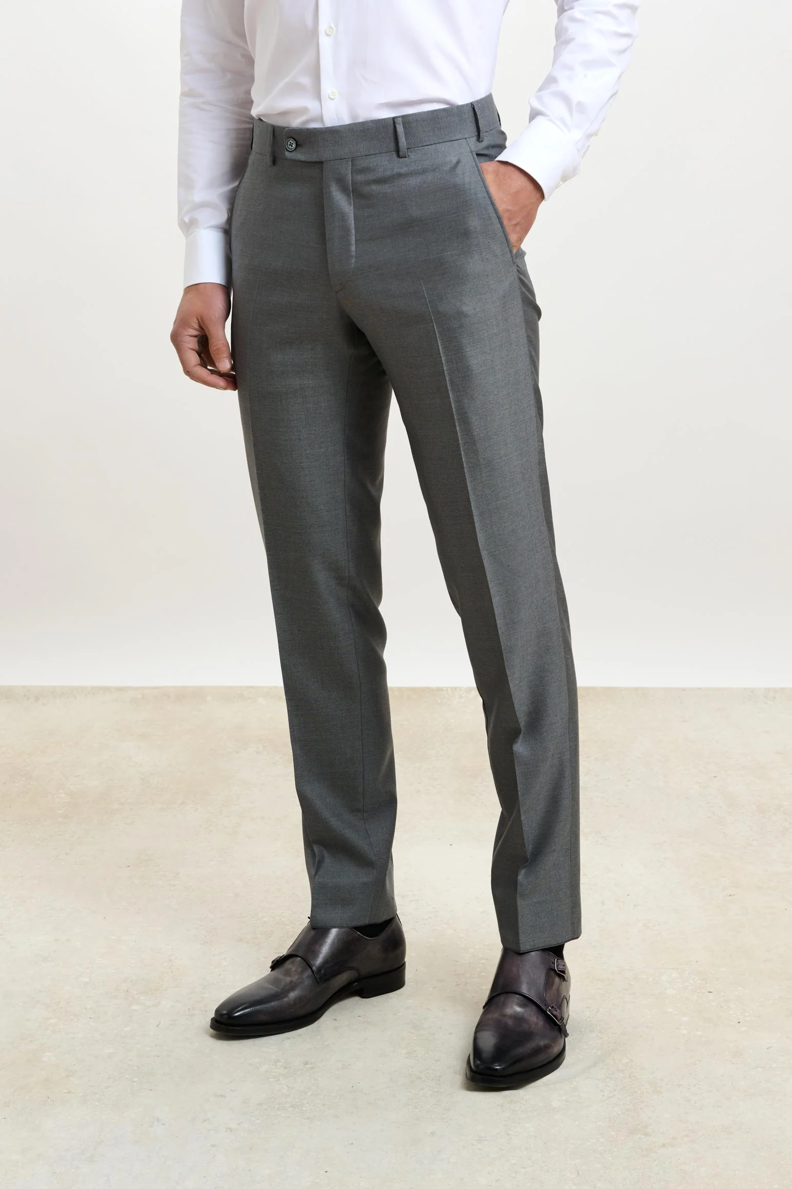 Plain Light Grey Kenton Suit Sleek - Image 6