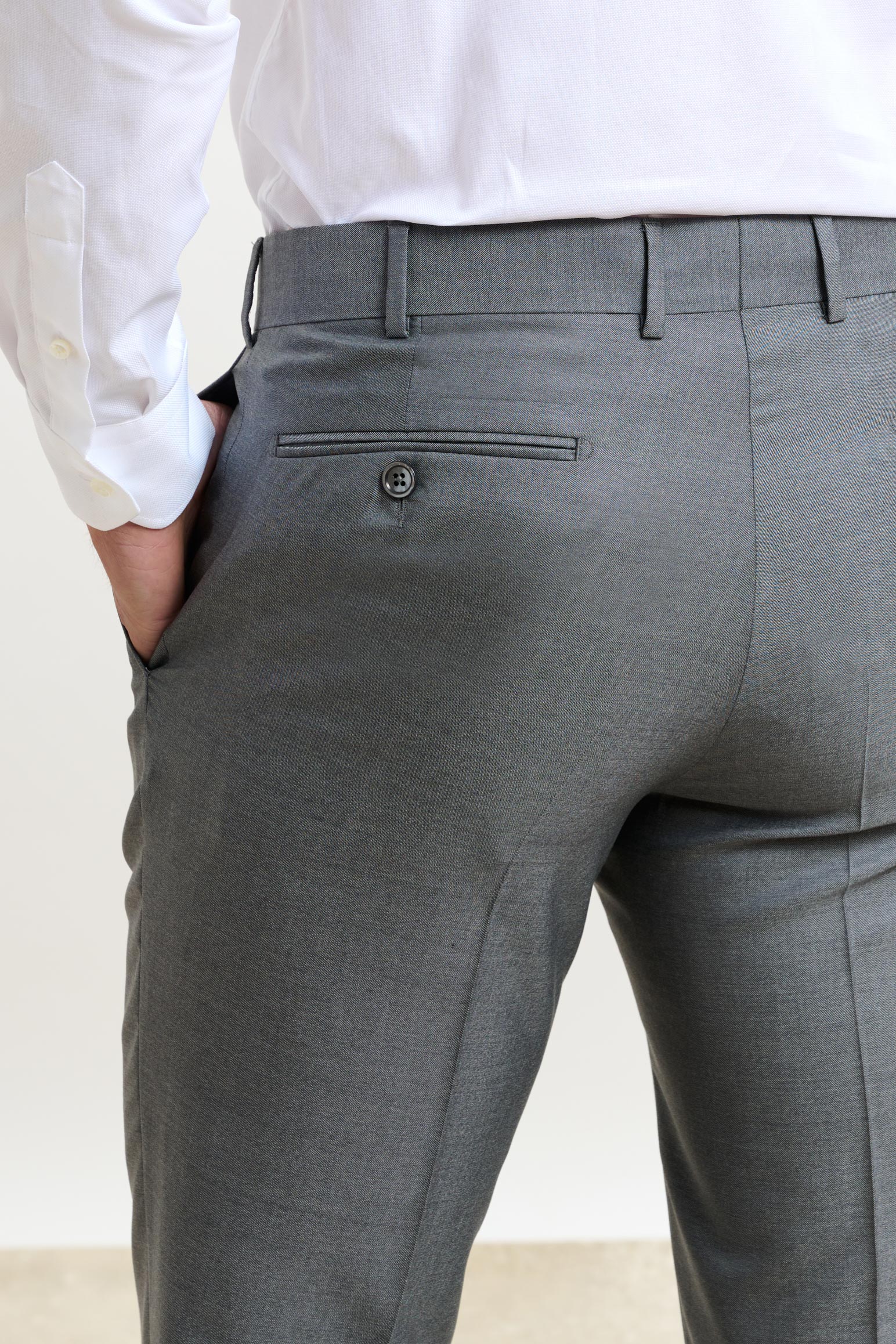 Plain Light Grey Kenton Suit Sleek - Image 8