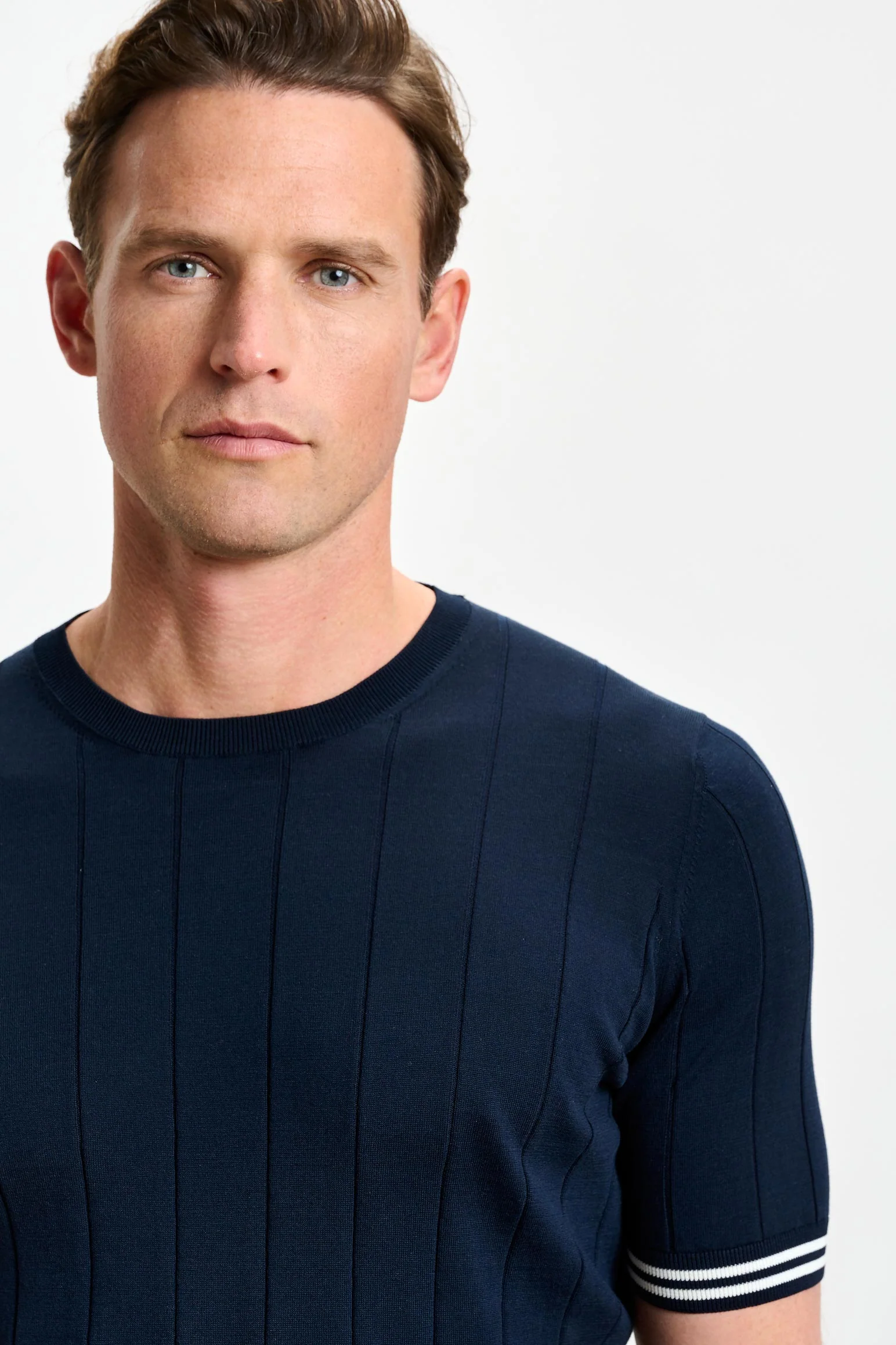 Navy Larne Cotton Knitwear - Image 2