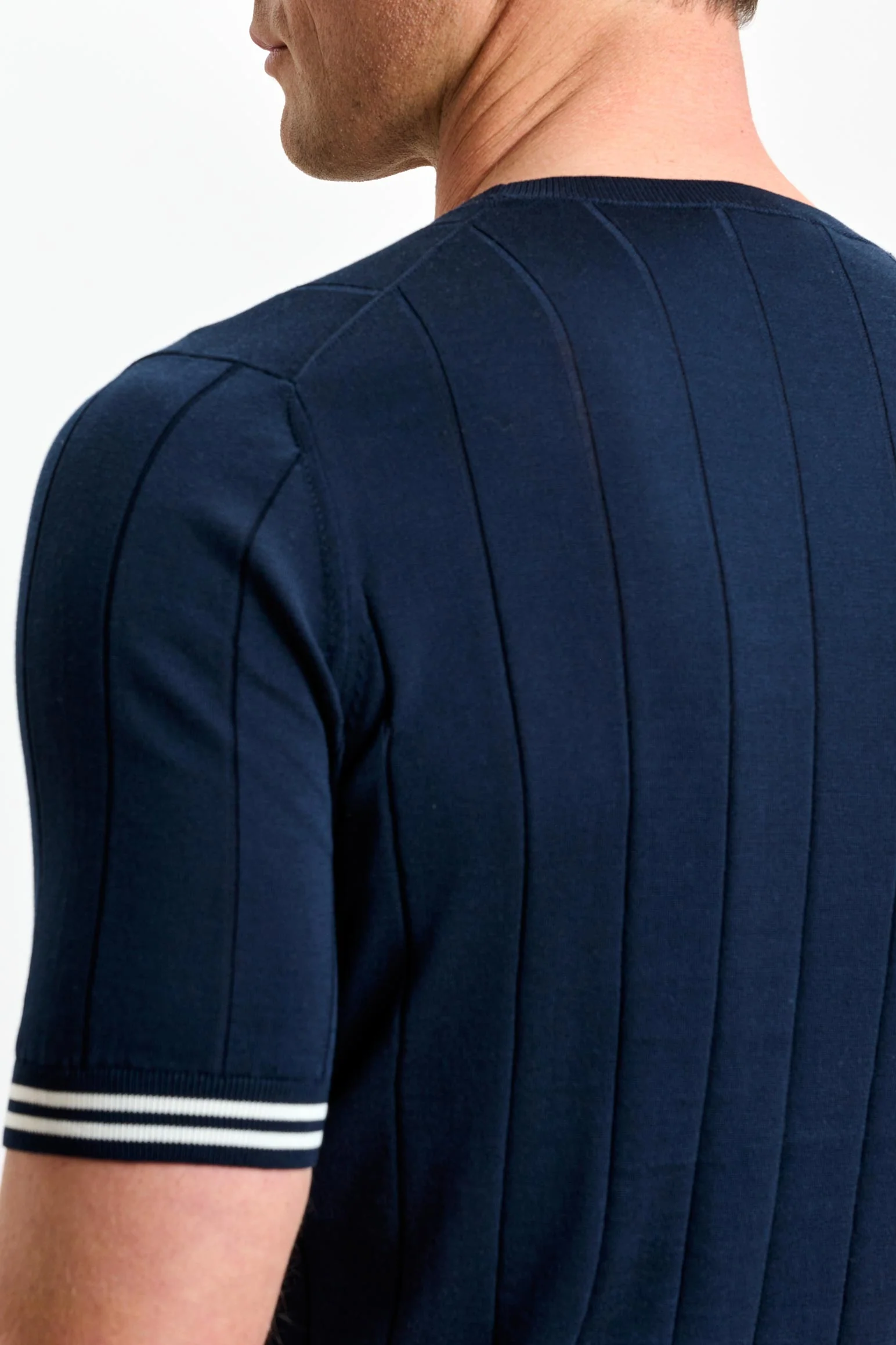 Navy Larne Cotton Knitwear - Image 4