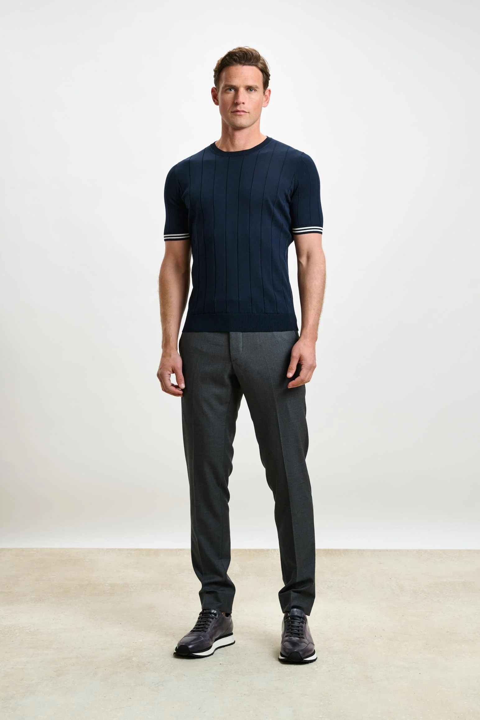 Navy Larne Cotton Knitwear - Image 5