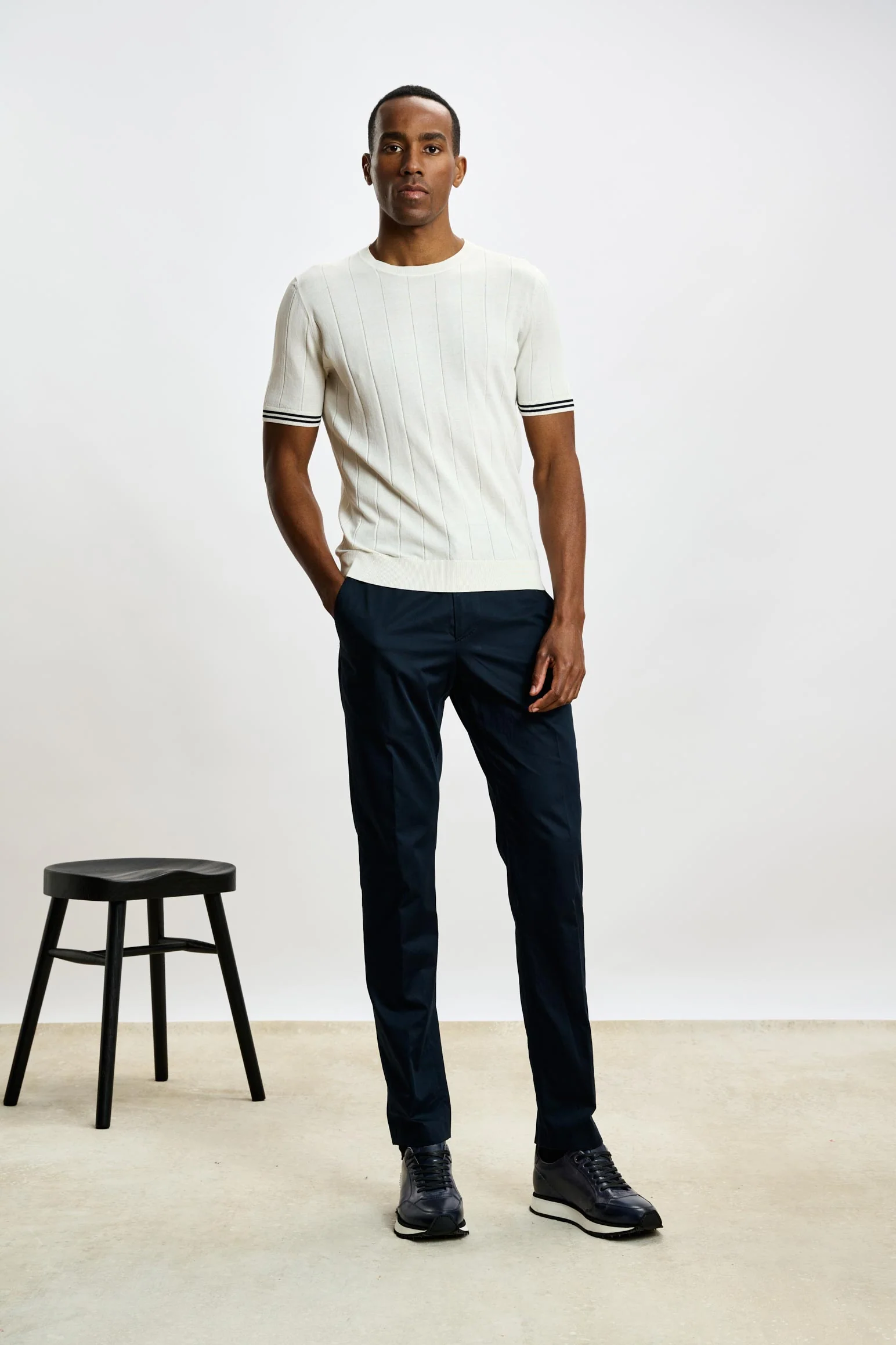 White Larne Cotton Knitwear
