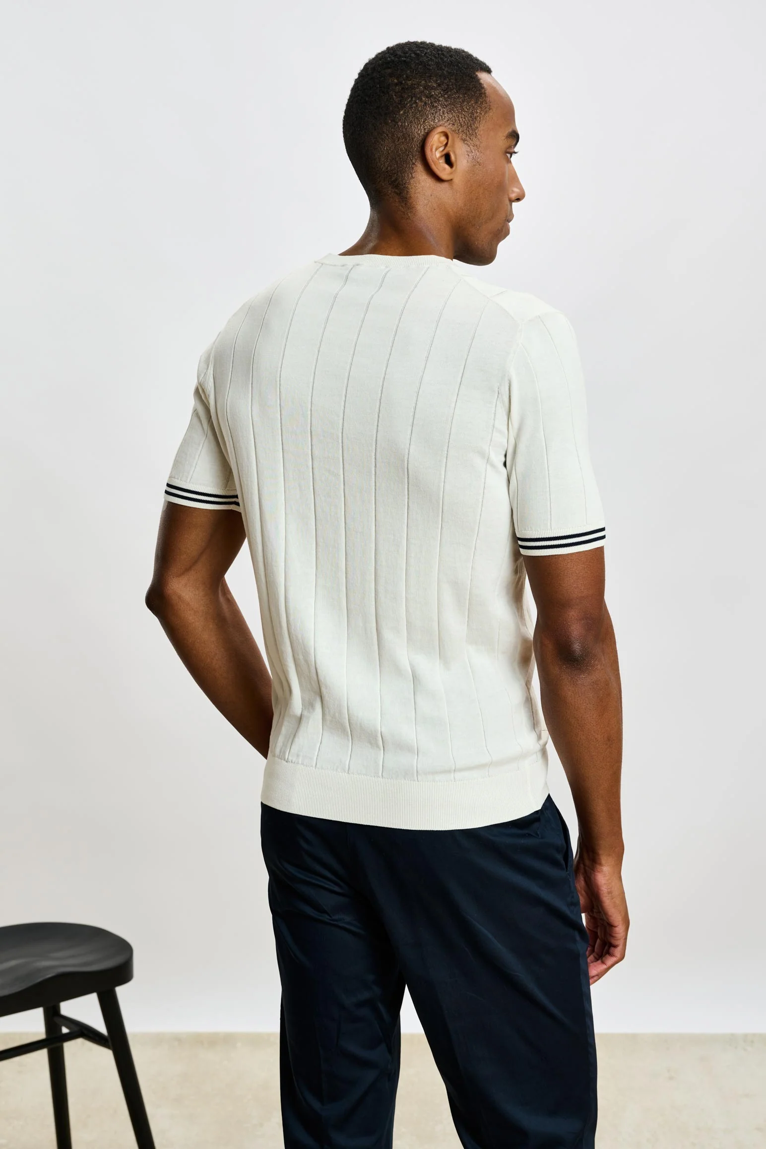 White Larne Cotton Knitwear - Image 4