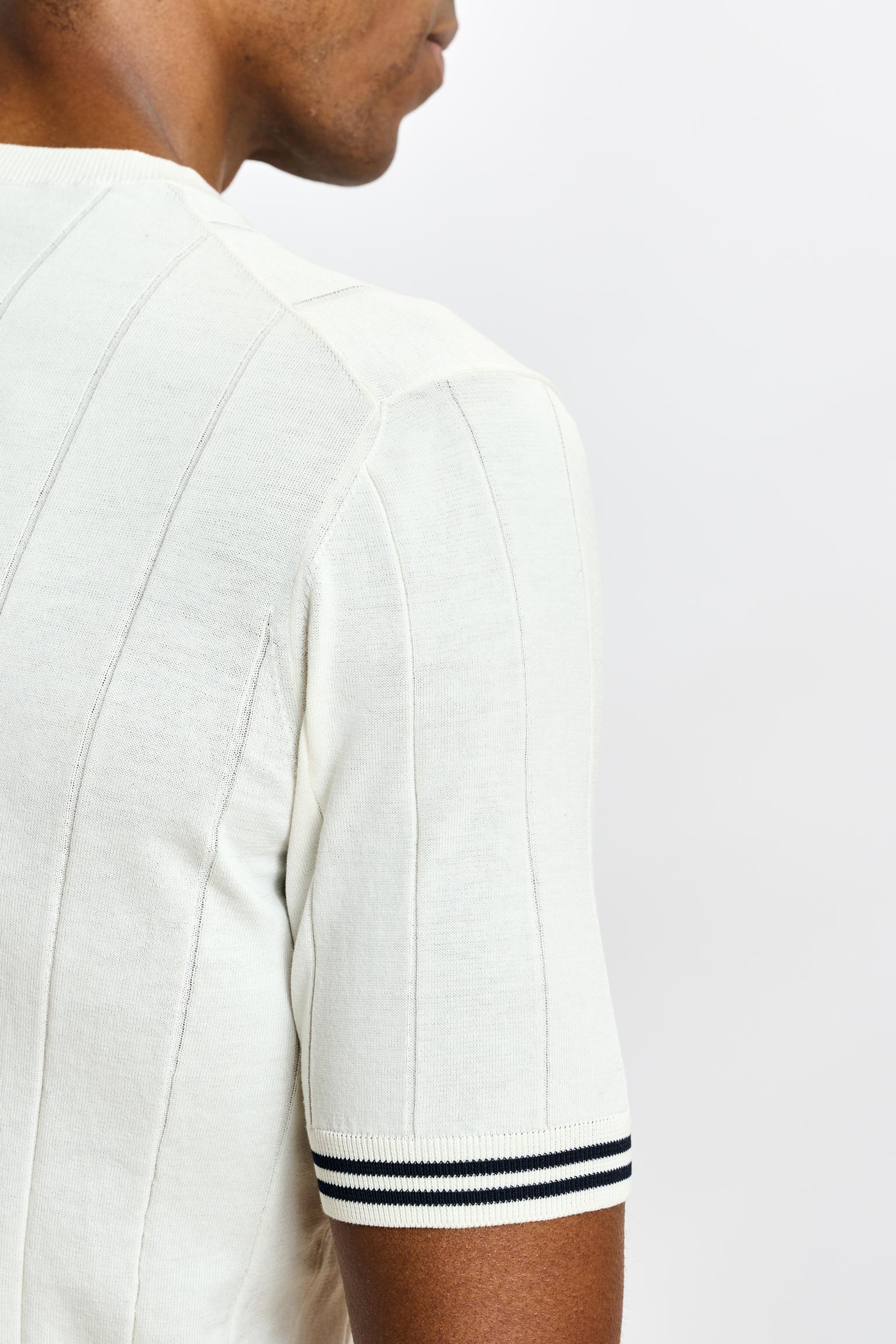 White Larne Cotton Knitwear - Image 5