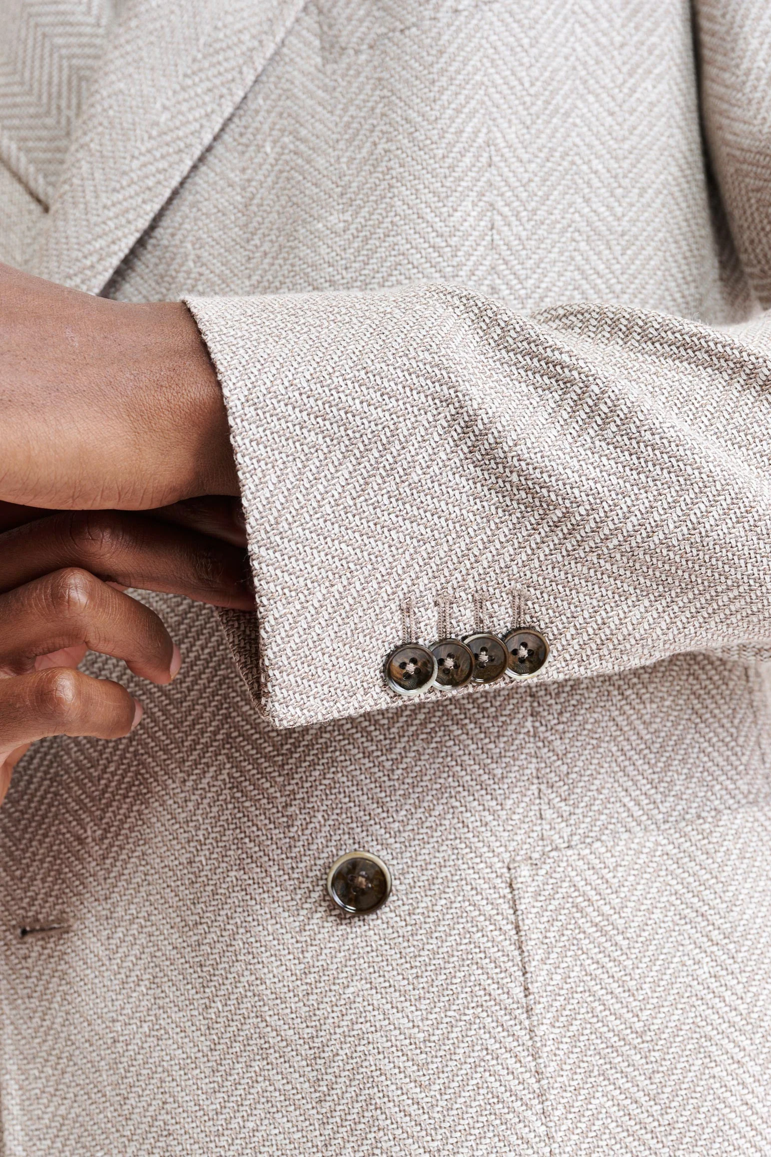 Light Beige Wool & Linen Kenton Jacket Jazz - Image 2