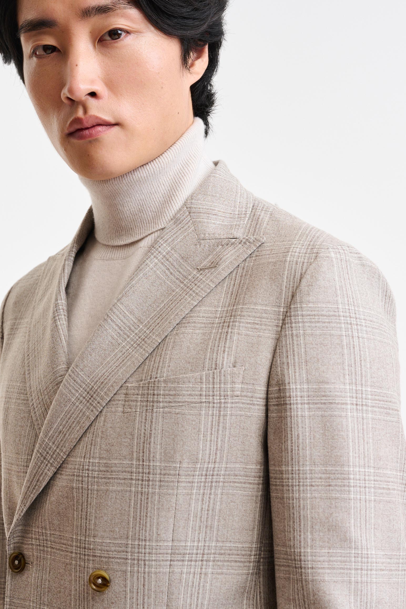 Light Beige Wool Super 100's Soho Jacket Freestyle - Image 5