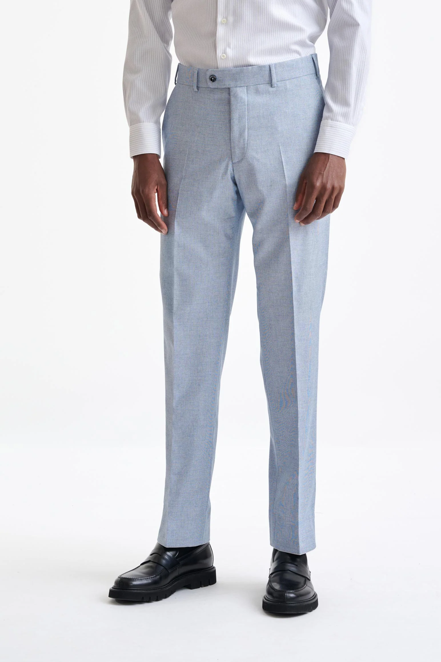 Light Blue Wool & Cotton Kenton Suit Lifestyle - Image 10