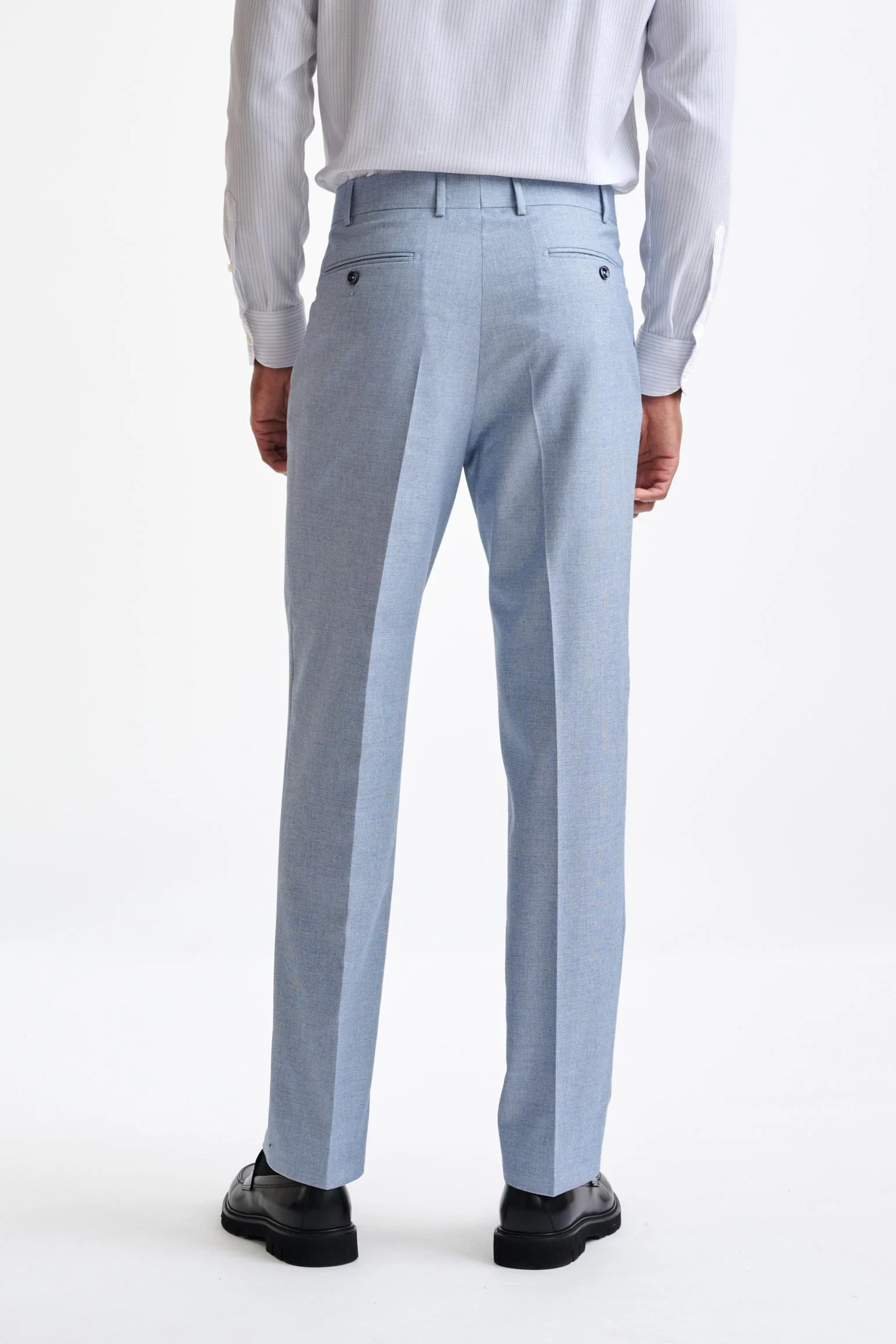 Light Blue Wool & Cotton Kenton Suit Lifestyle - Image 13