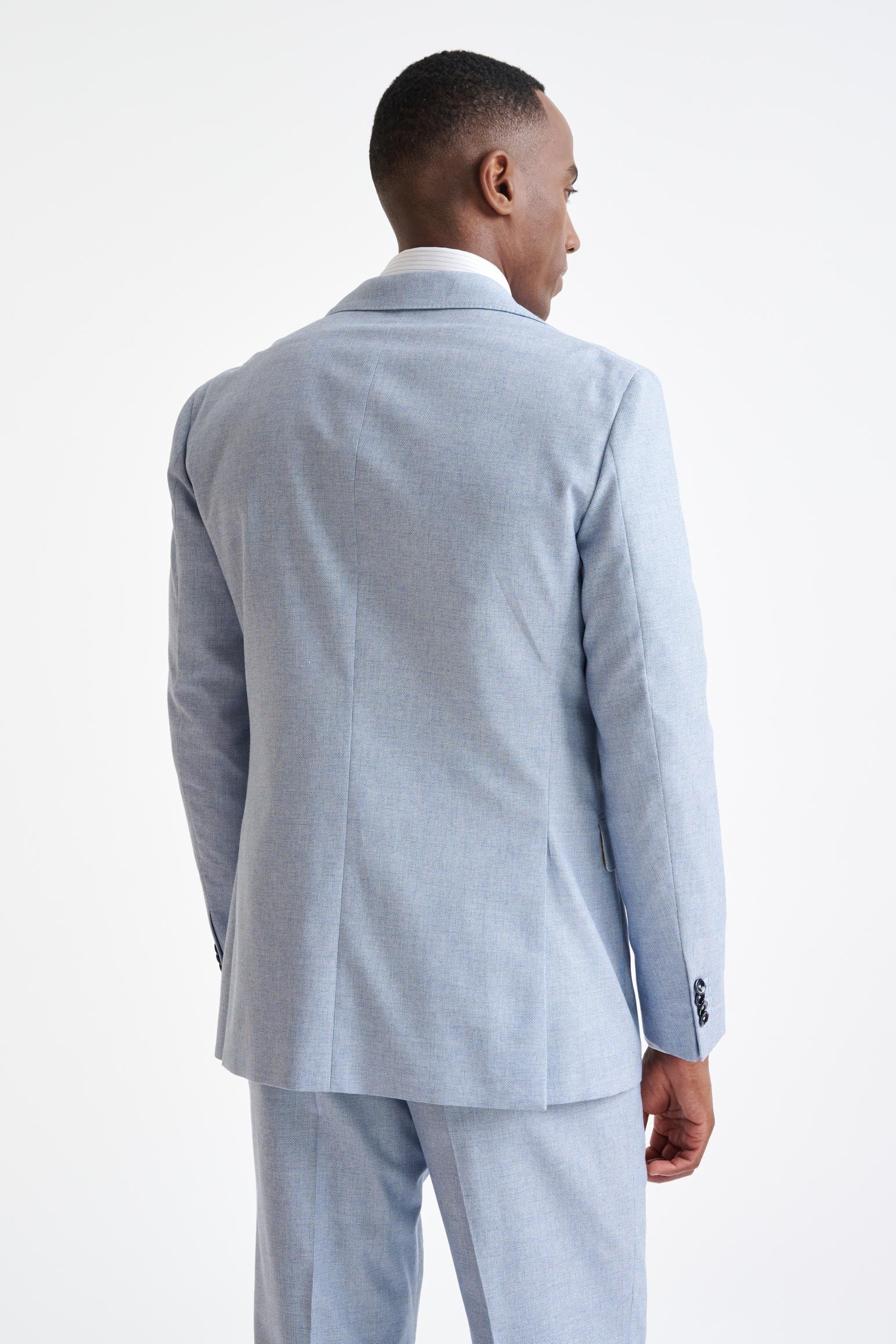 Light Blue Wool & Cotton Kenton Suit Lifestyle - Image 8