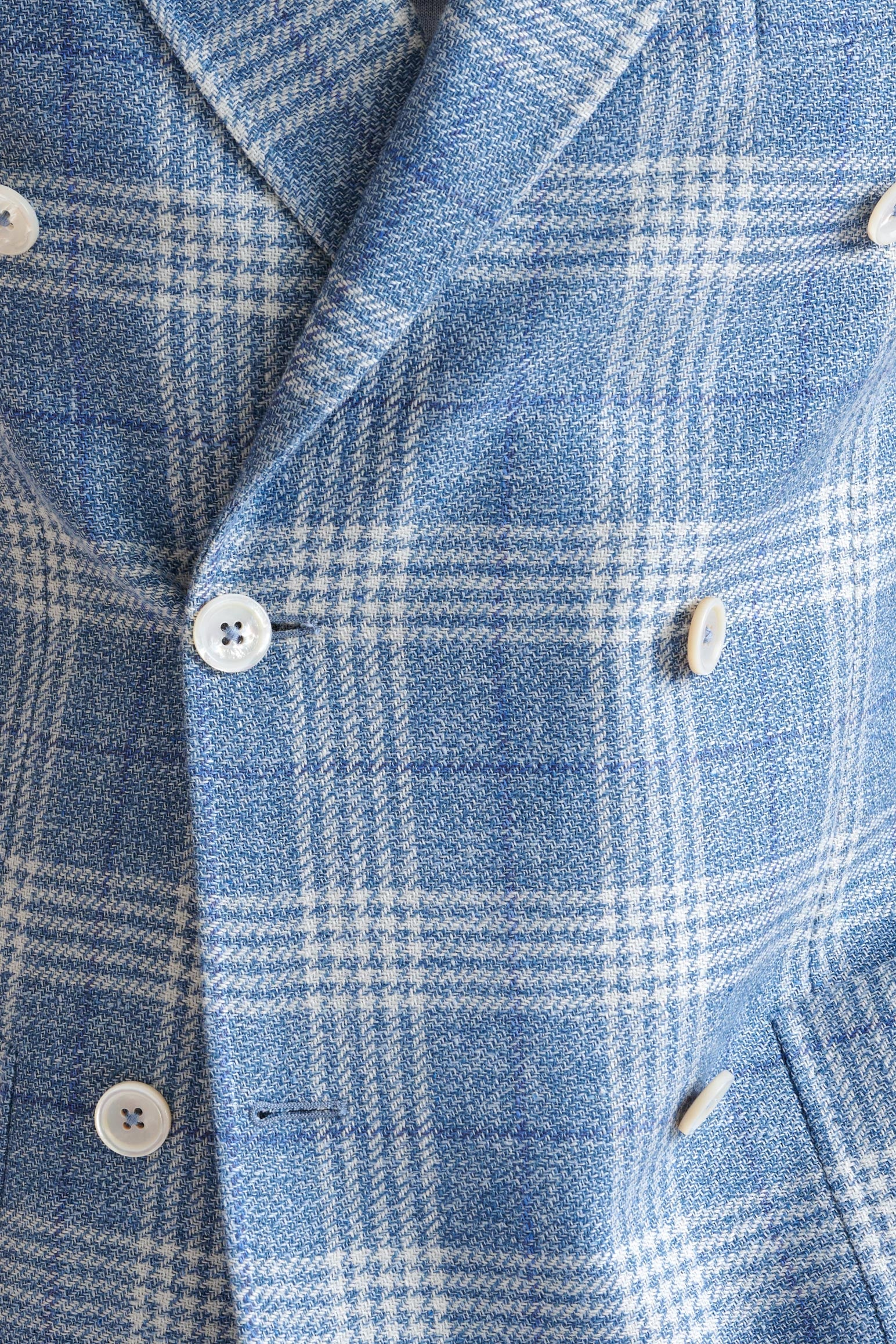 Light Blue Wool & Linen Kenton Jacket Amalfi Trend - Image 3