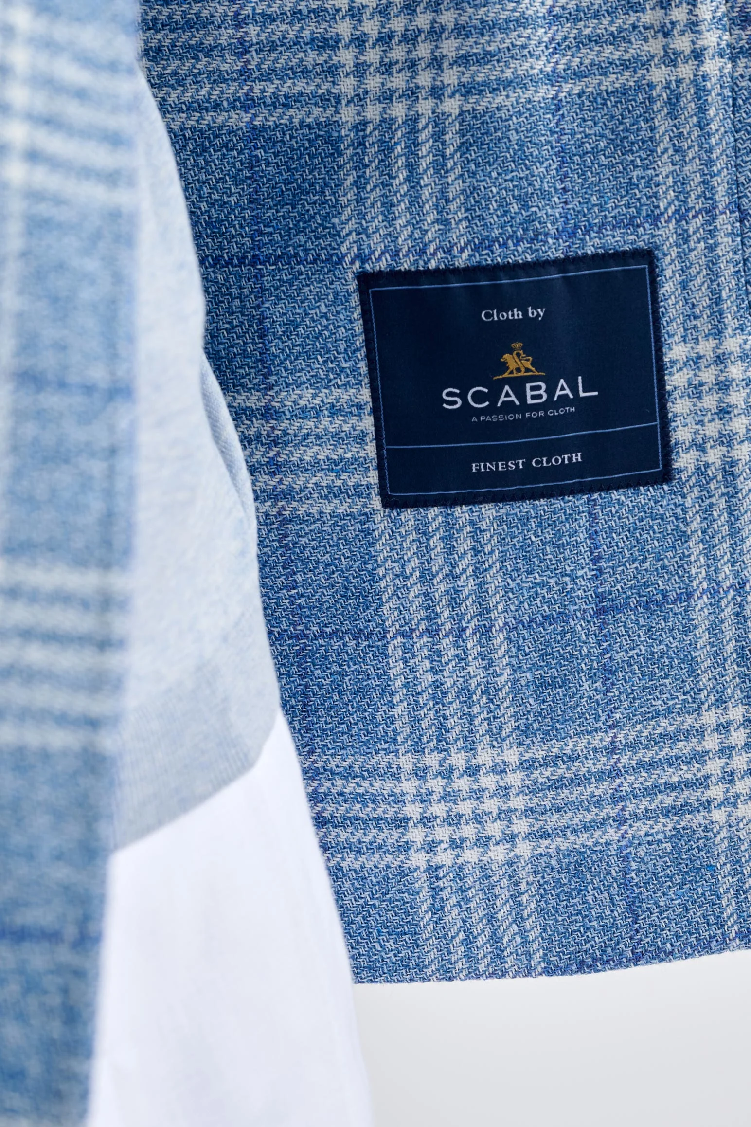 Light Blue Wool & Linen Kenton Jacket Amalfi Trend - Image 4