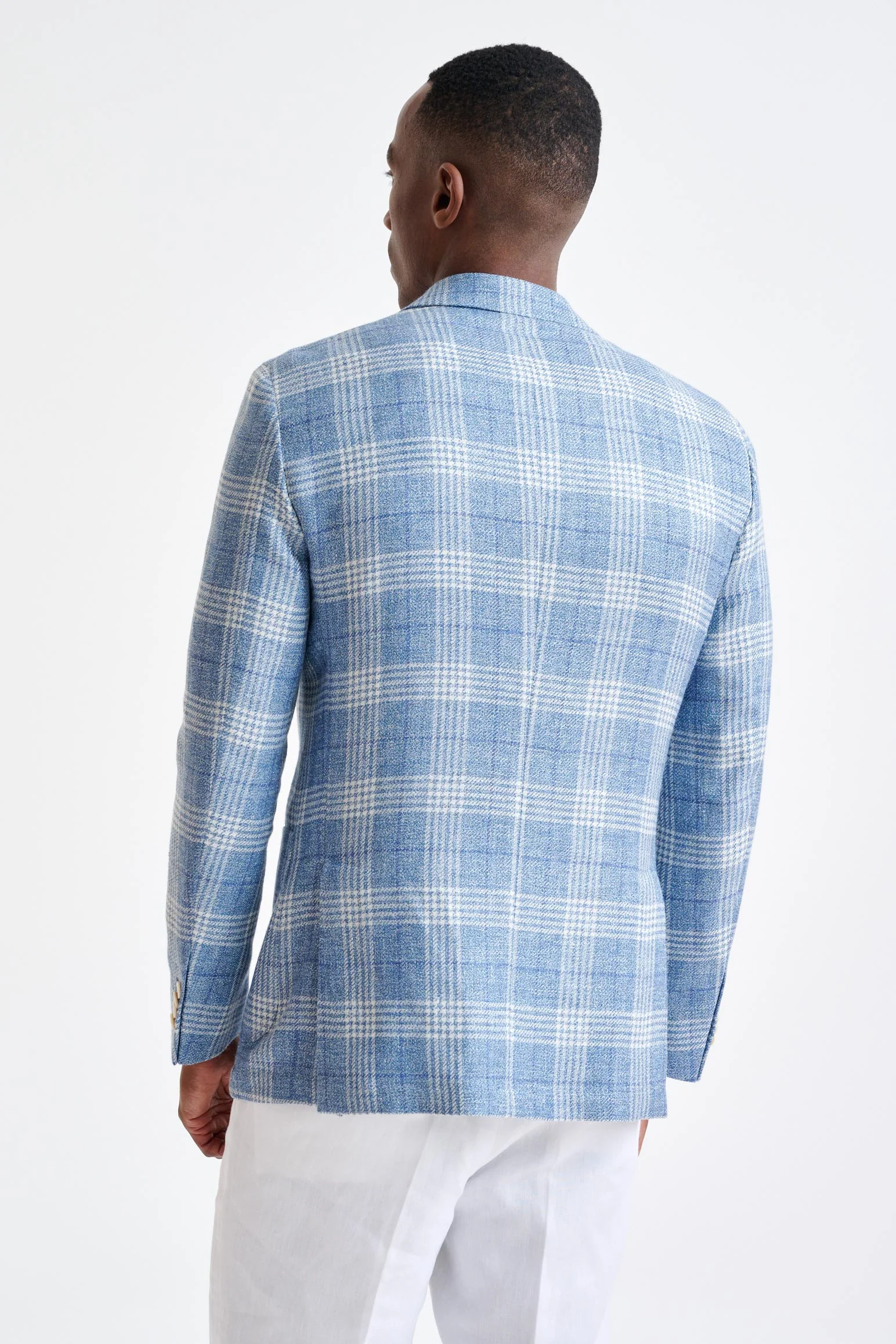 Light Blue Wool & Linen Kenton Jacket Amalfi Trend - Image 8