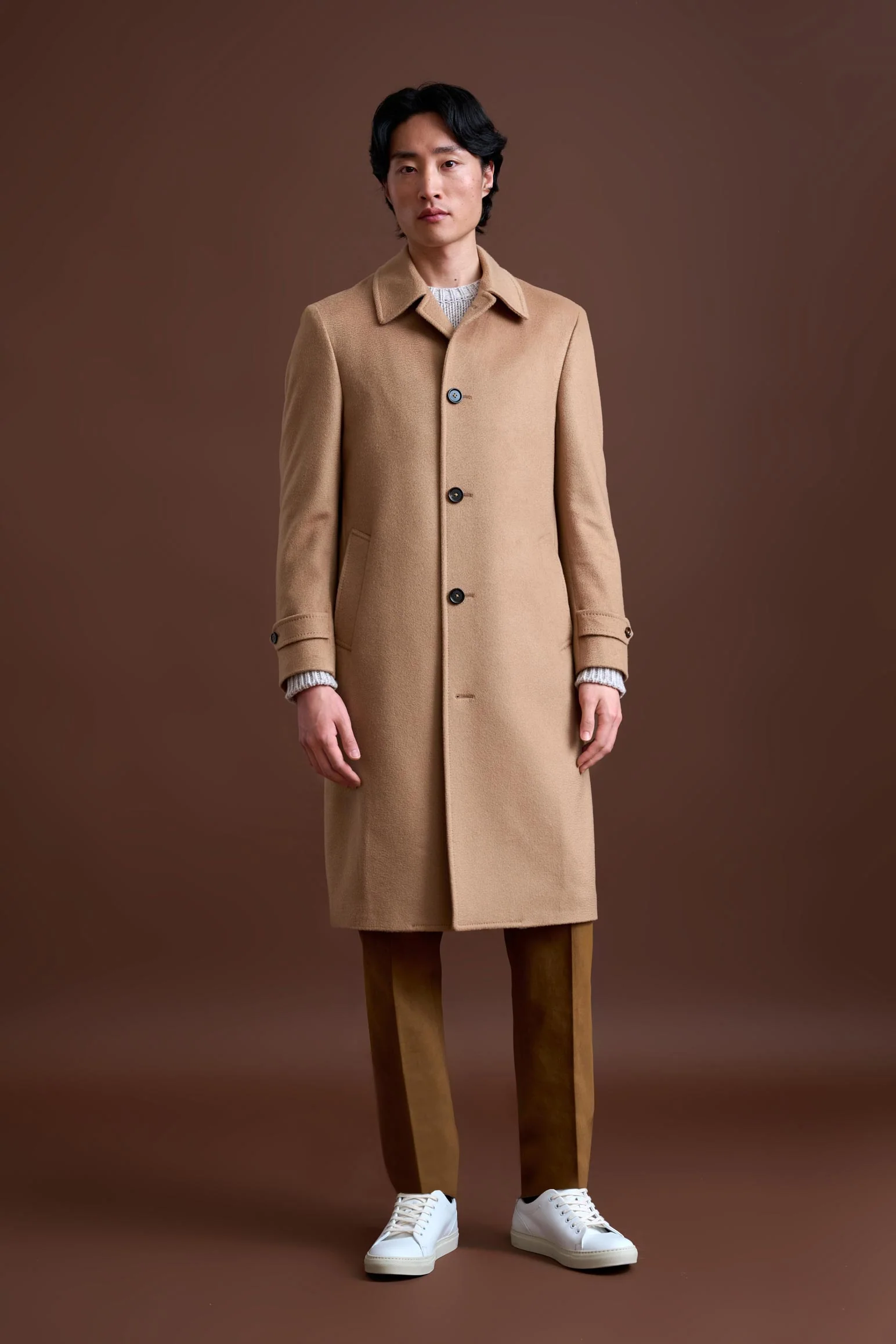 Light Brown 100% Cashmere Sheffield Overcoat Zeus