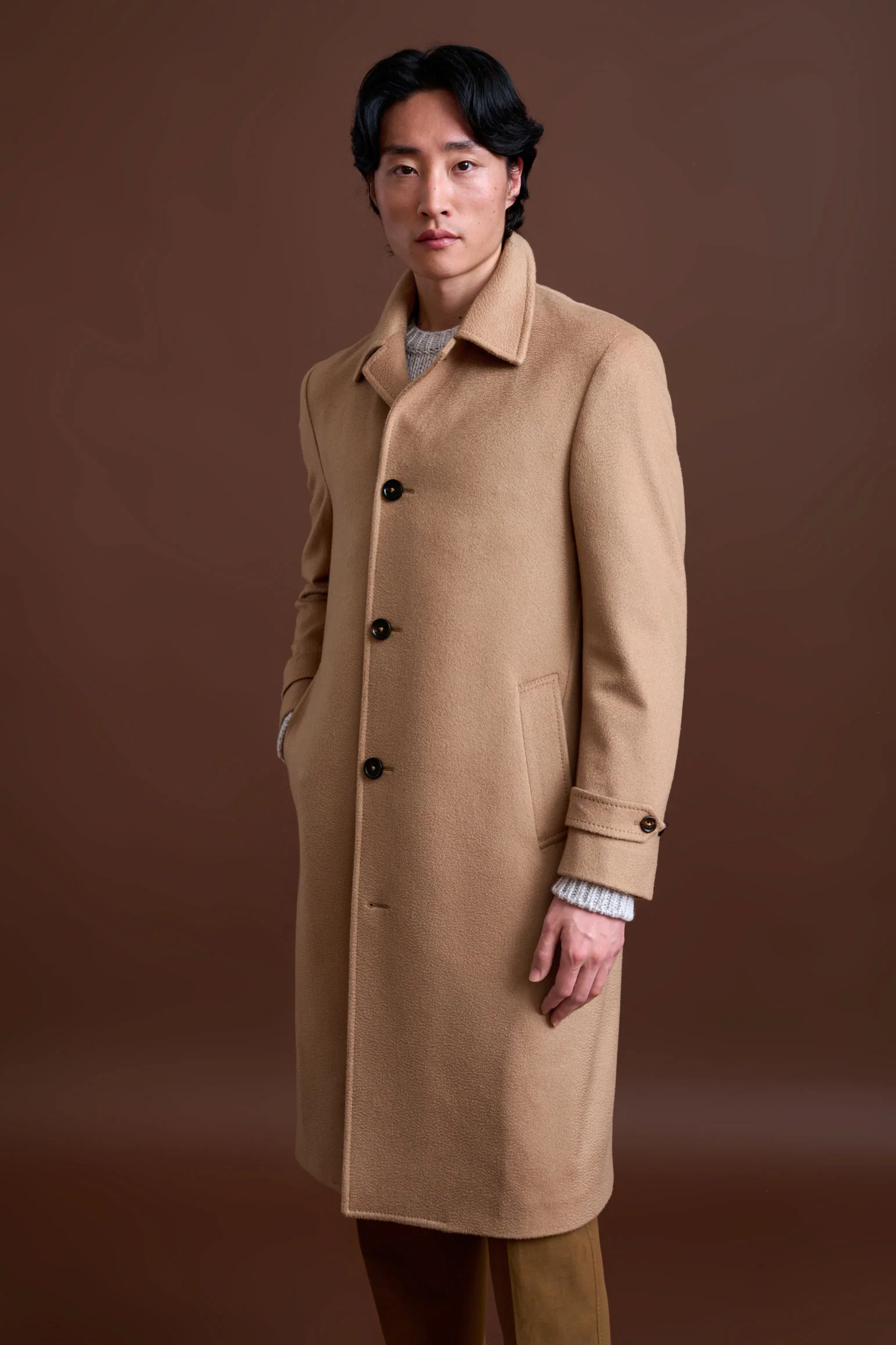 Light Brown 100% Cashmere Sheffield Overcoat Zeus - Image 5