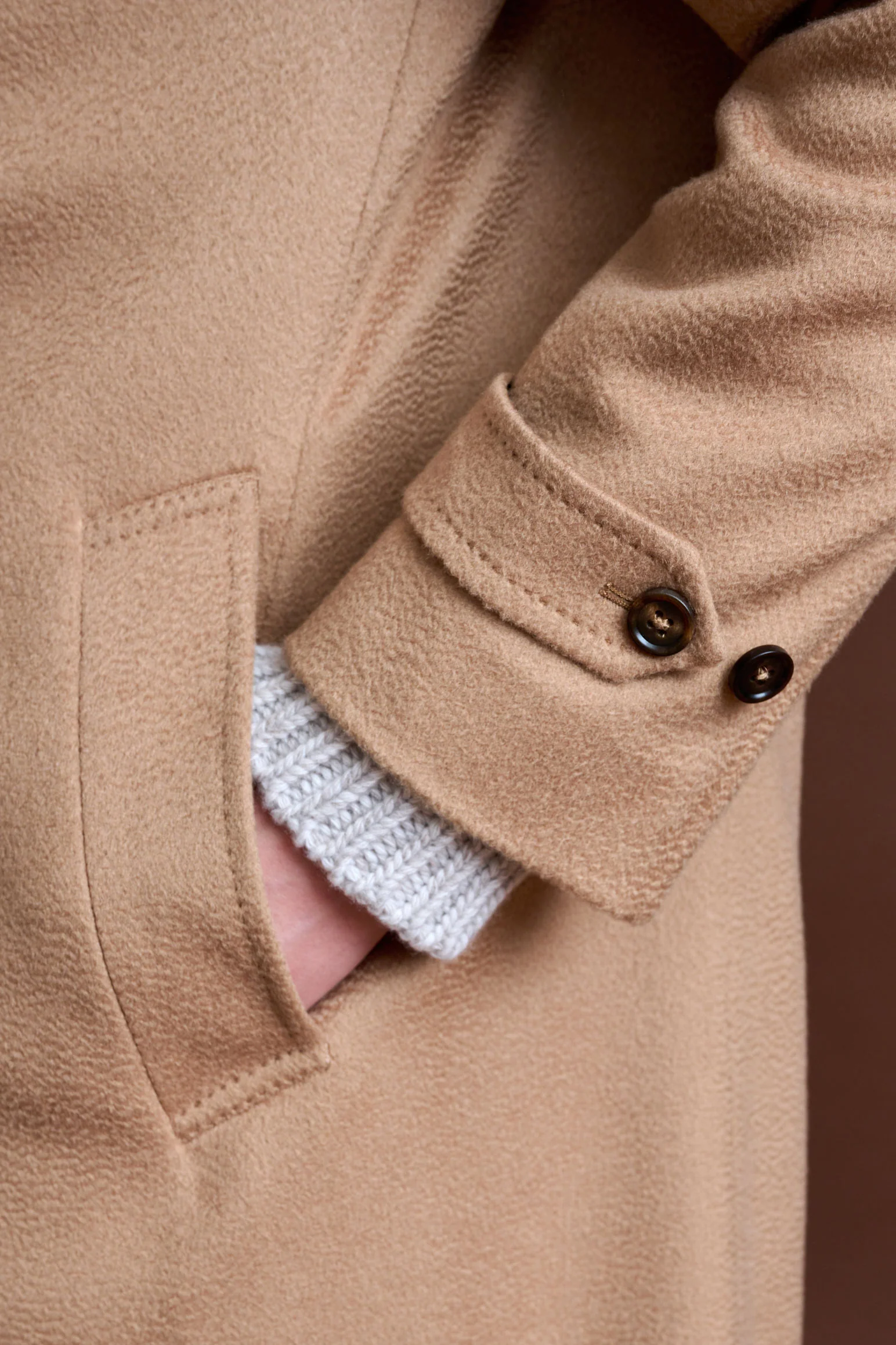 Light Brown 100% Cashmere Sheffield Overcoat Zeus - Image 7