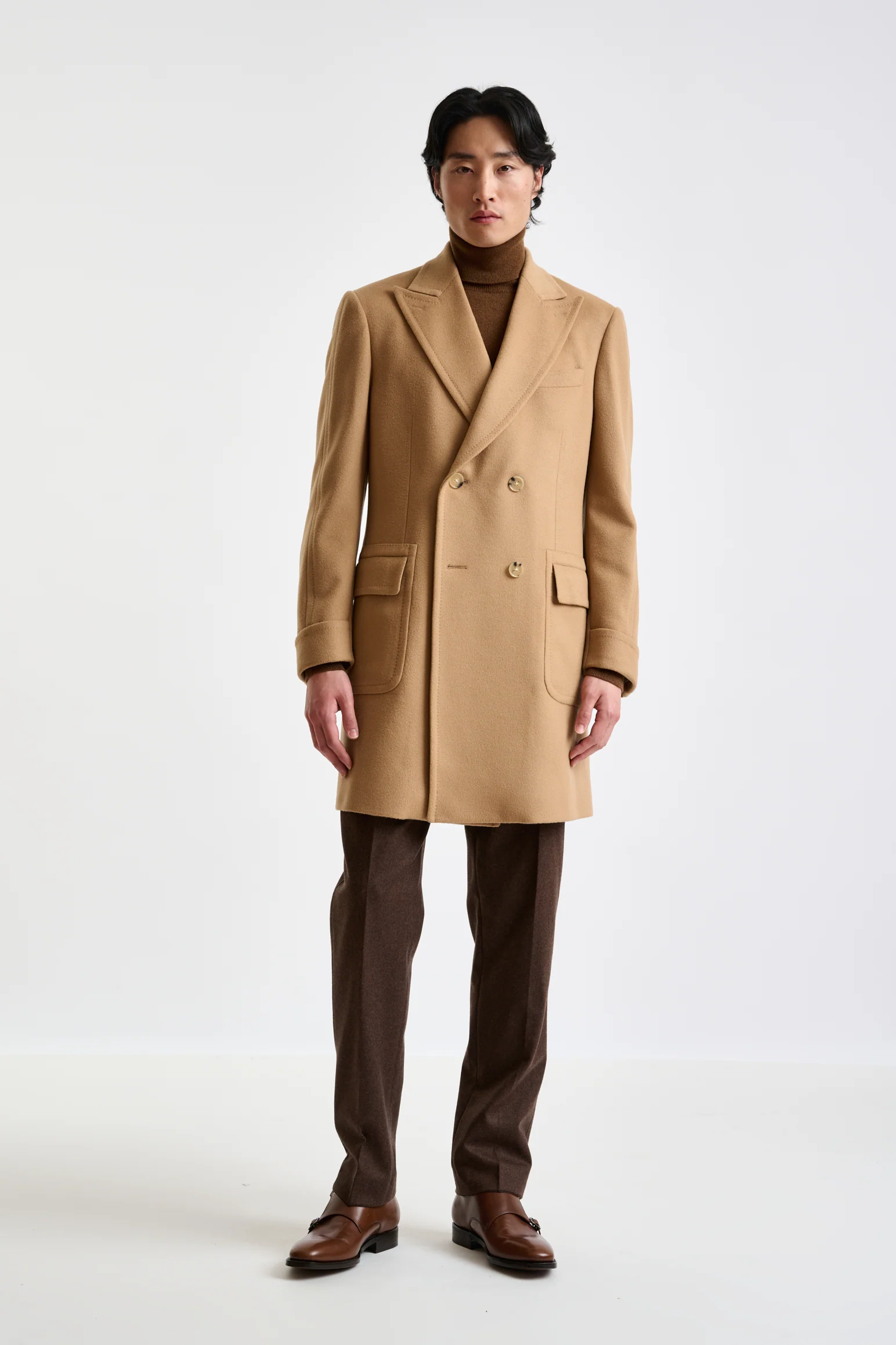 Light Brown 100% Wool Winchester Overcoat Zeus - Image 3