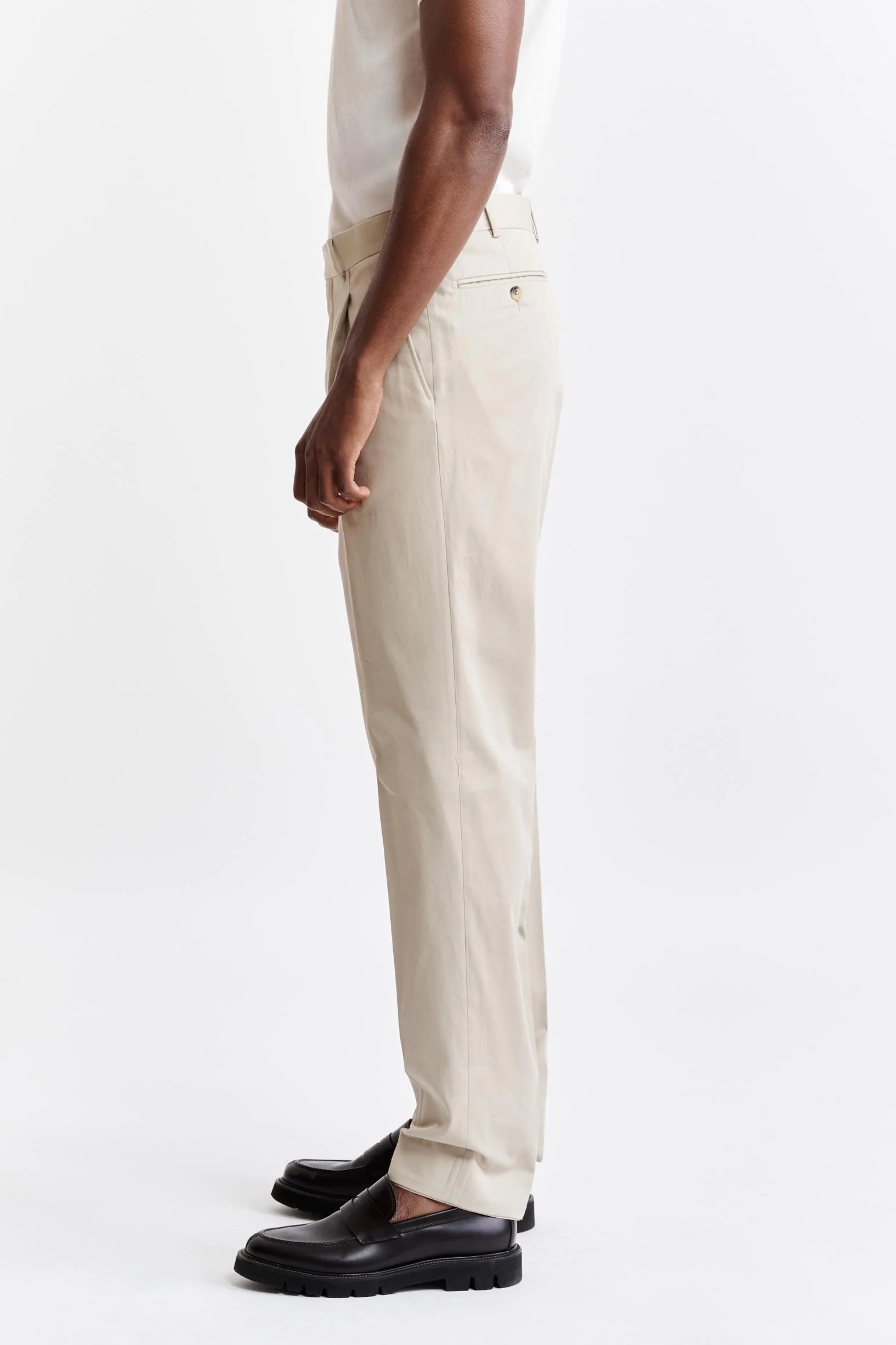 Light Brown Cotton Farley Trousers Cashmere Cotton - Image 3