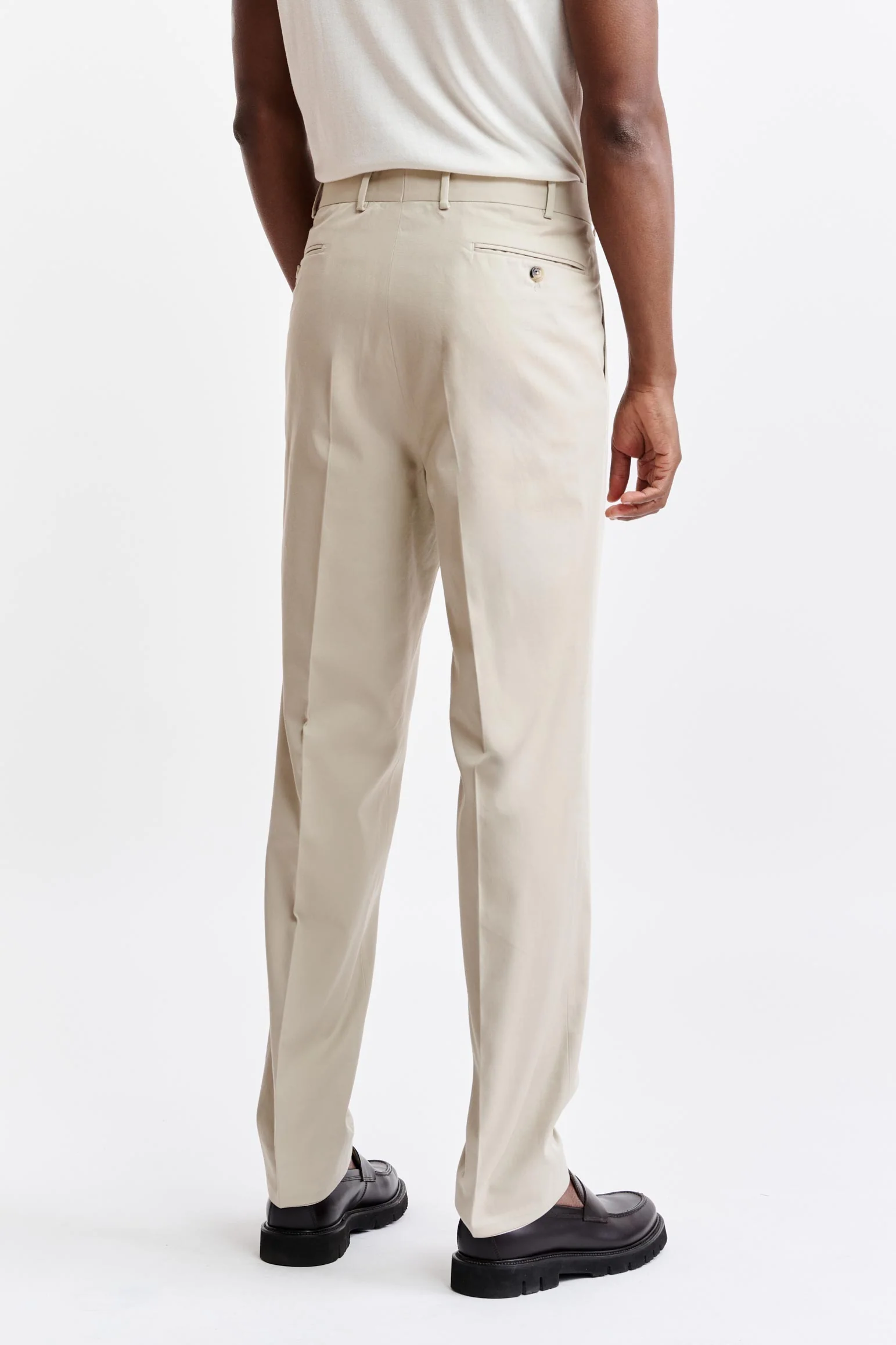Light Brown Cotton Farley Trousers Cashmere Cotton - Image 6