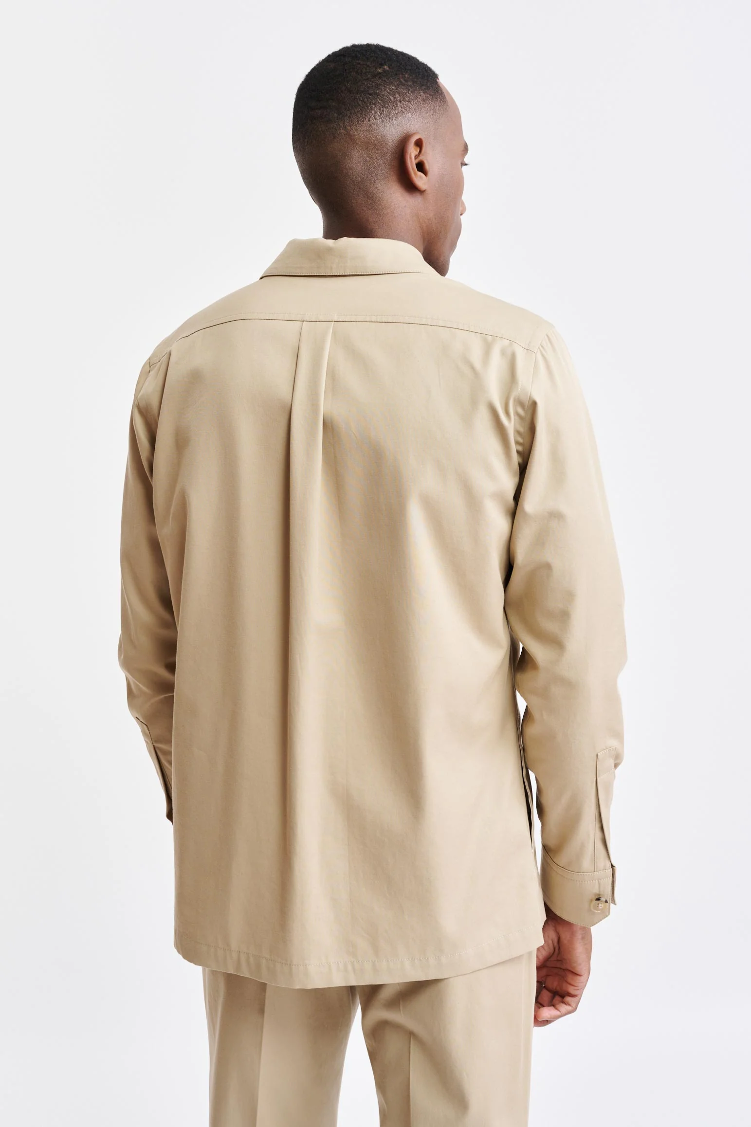 Light Brown Cotton Plymouth Overshirt Cashmere Cotton - Image 6