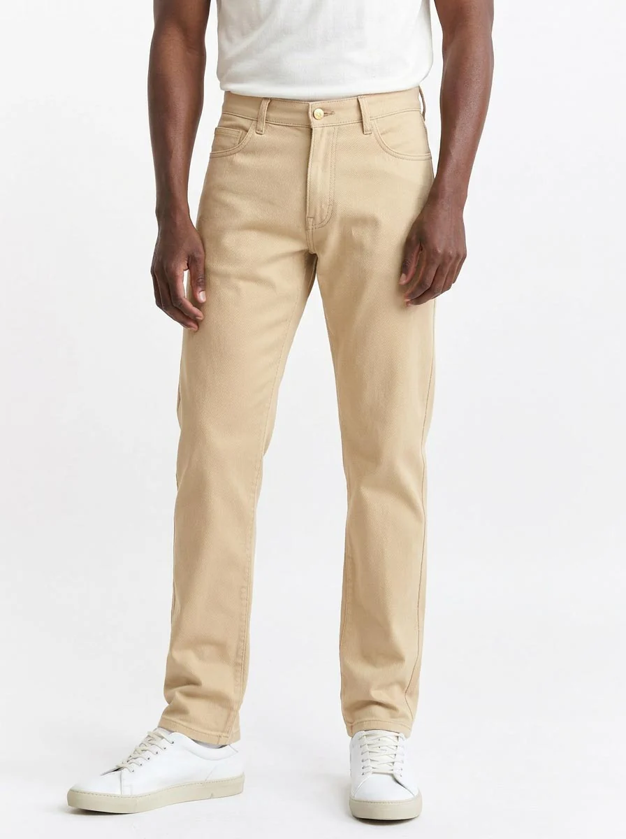 Light Brown Five Pocket Trousers Cashmere Cotton