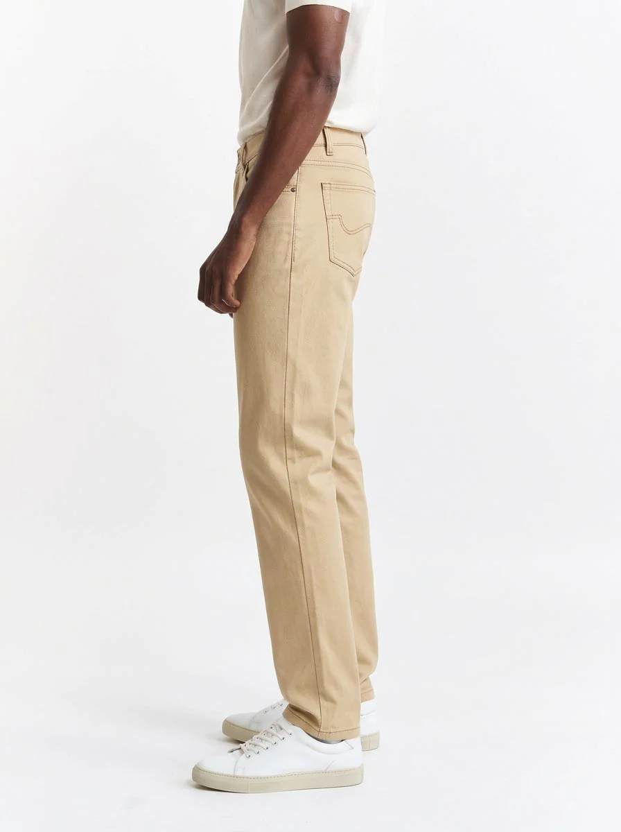 Light Brown Five Pocket Trousers Cashmere Cotton - Image 3