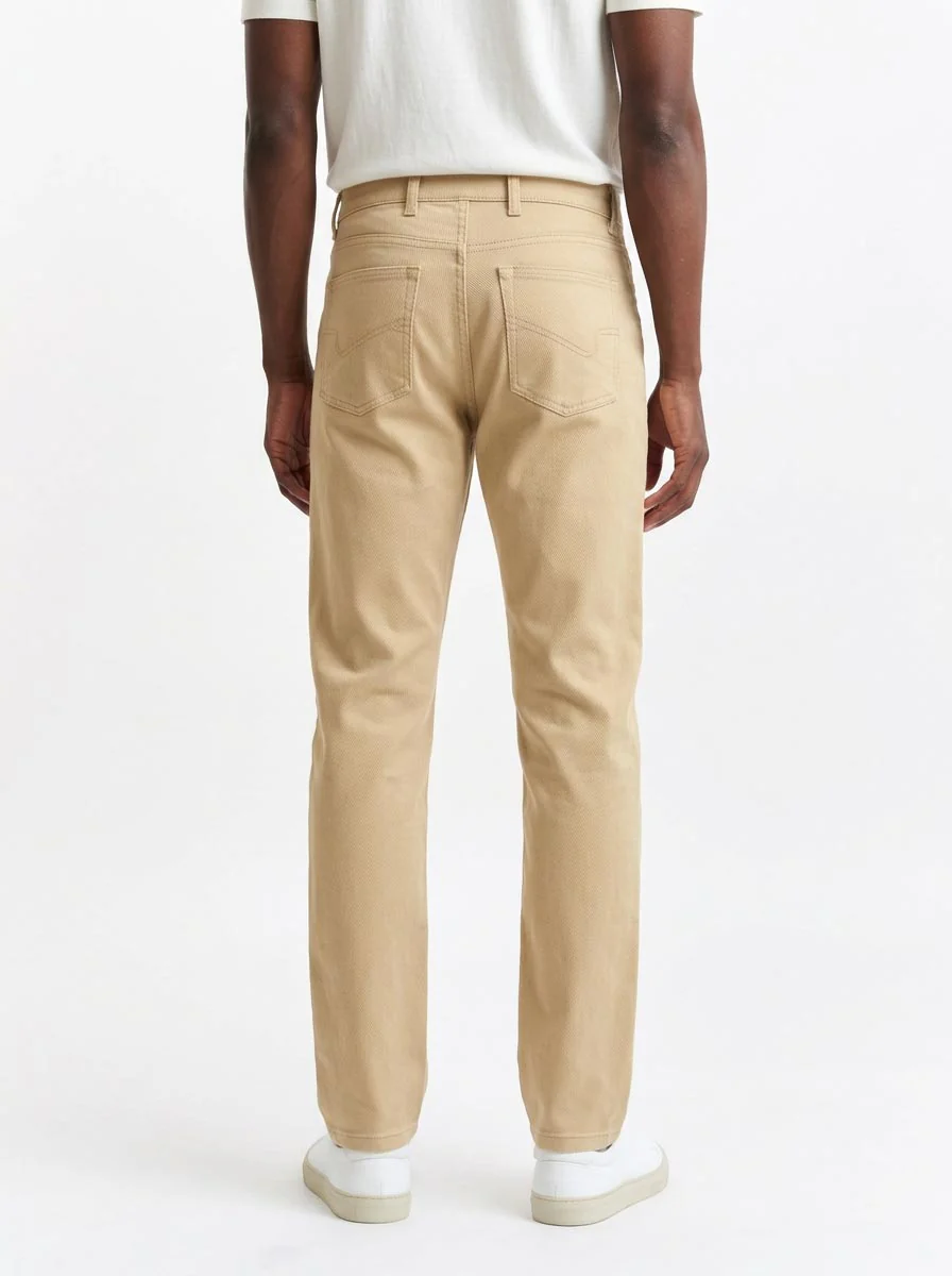 Light Brown Five Pocket Trousers Cashmere Cotton - Image 6