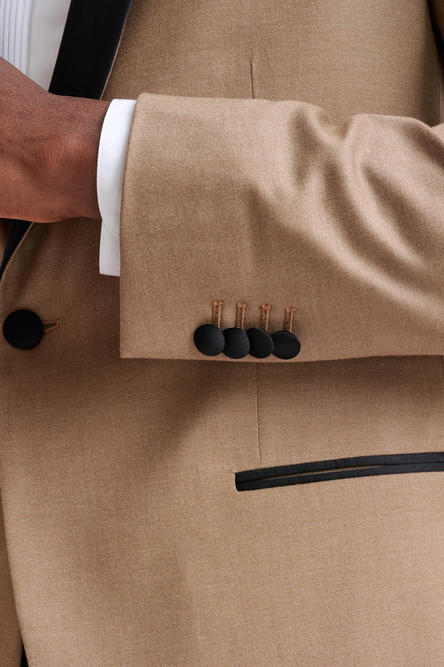 Camel Cashmere & Cotton Kenton Tuxedo - Image 5