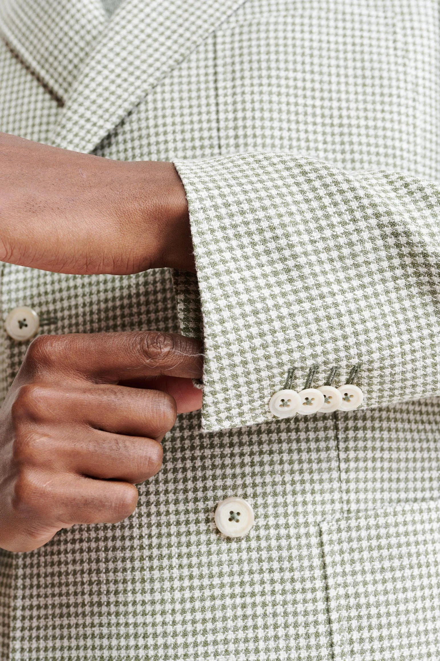 Light Green Wool & Cotton Soho Jacket Riviera Trend - Image 2