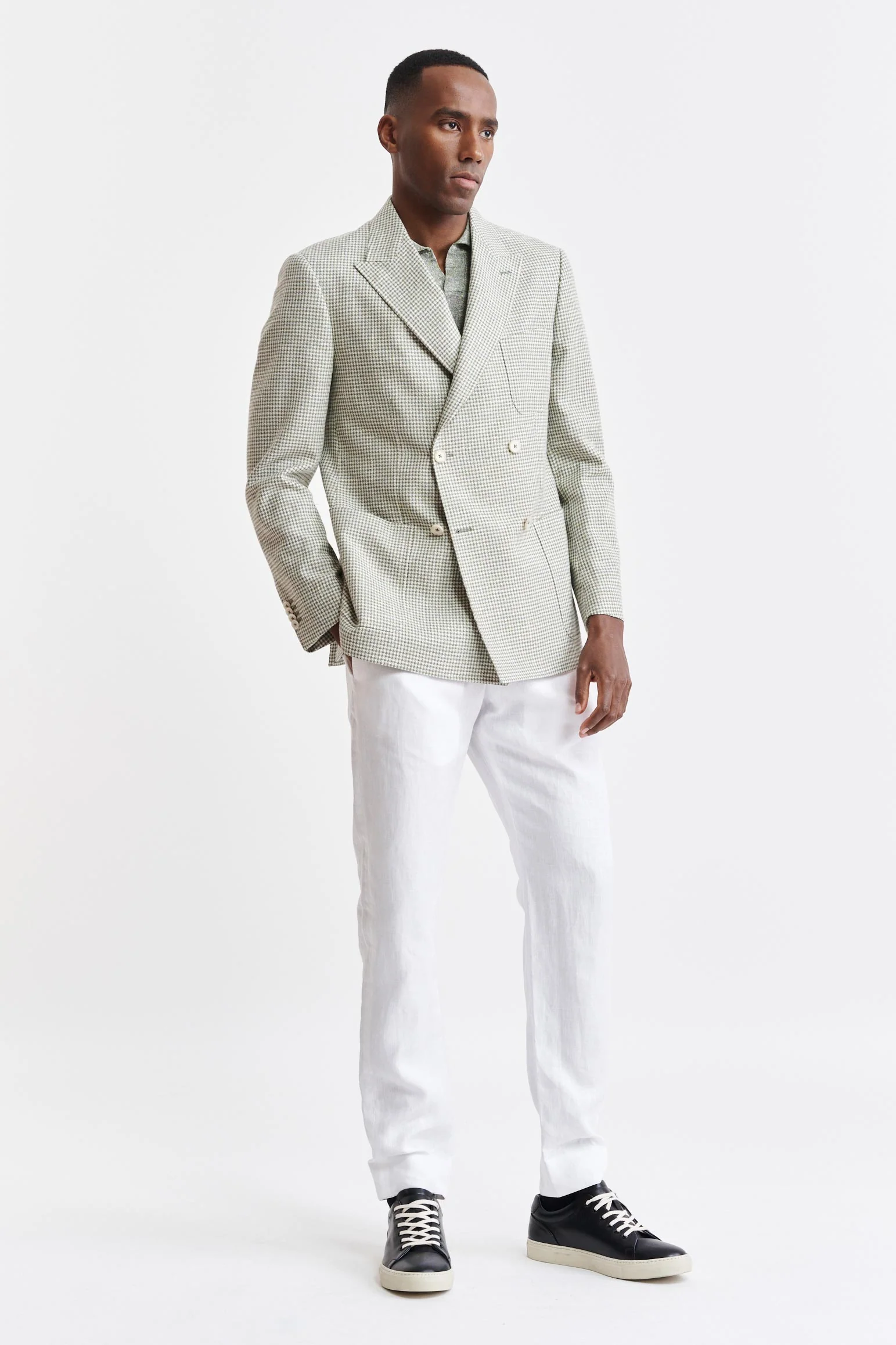 Light Green Wool & Cotton Soho Jacket Riviera Trend - Image 5