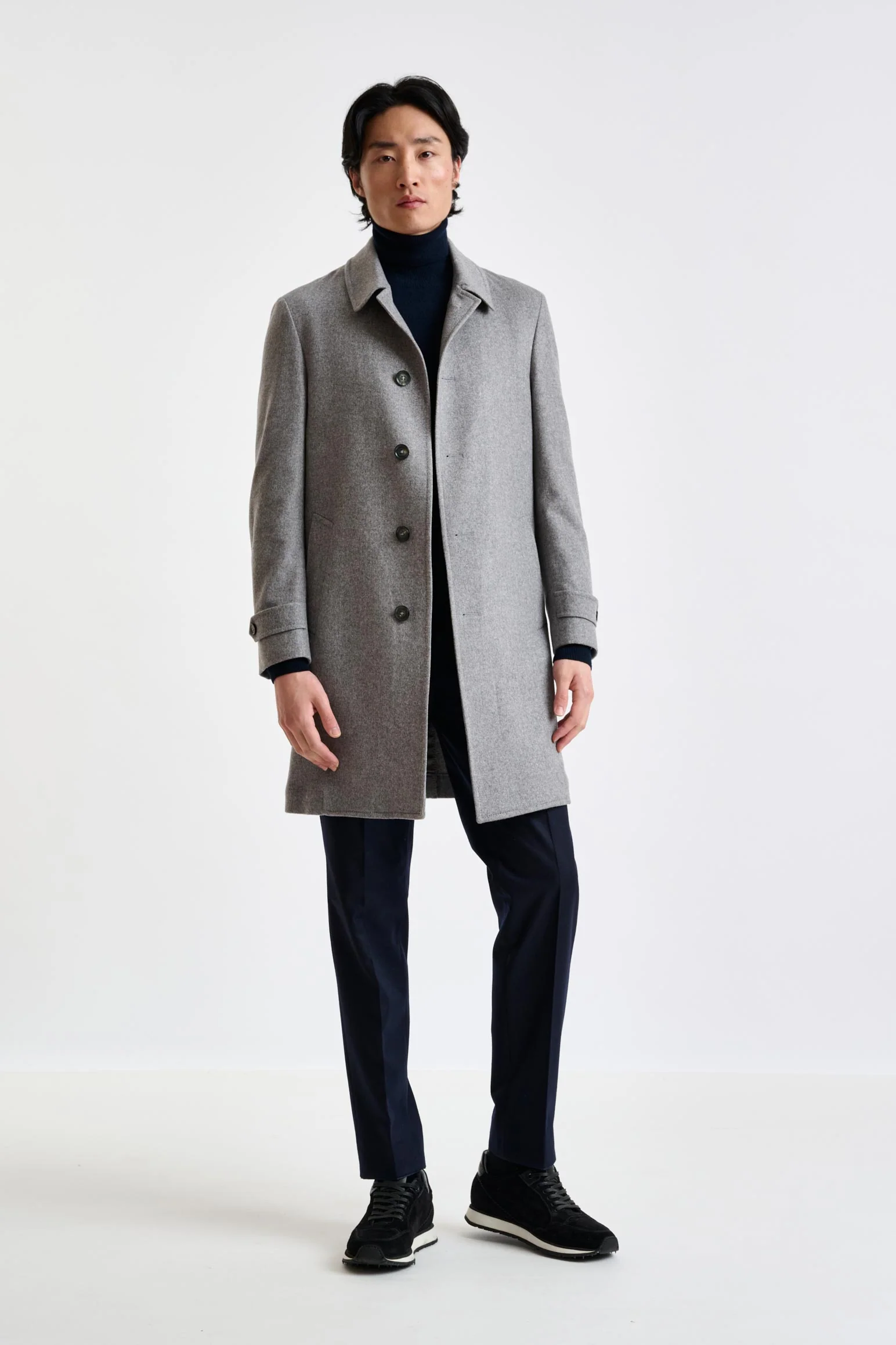 Light Grey 100% Cashmere Leeds Coat Zeus - Image 2