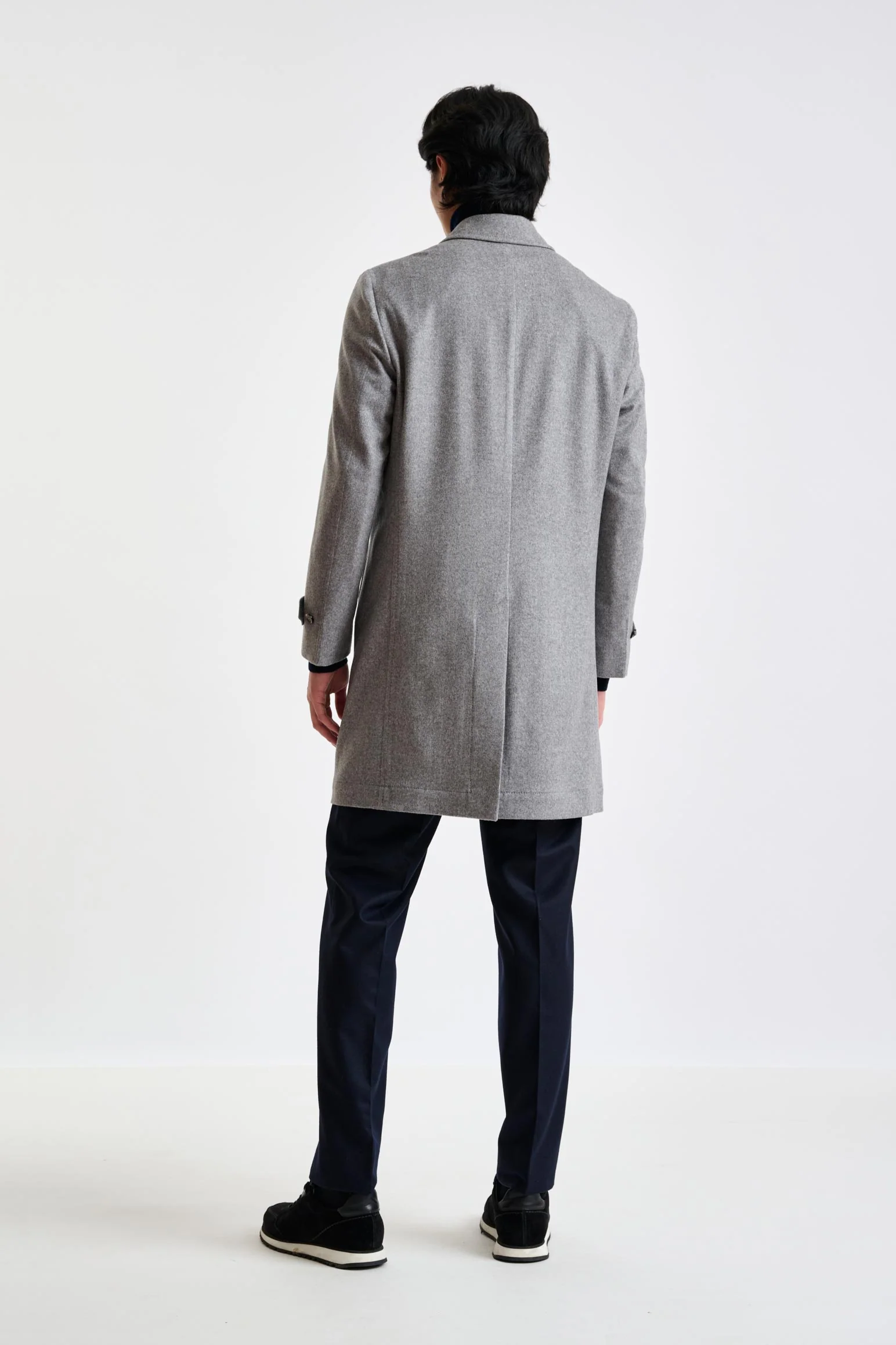 Light Grey 100% Cashmere Leeds Coat Zeus - Image 3
