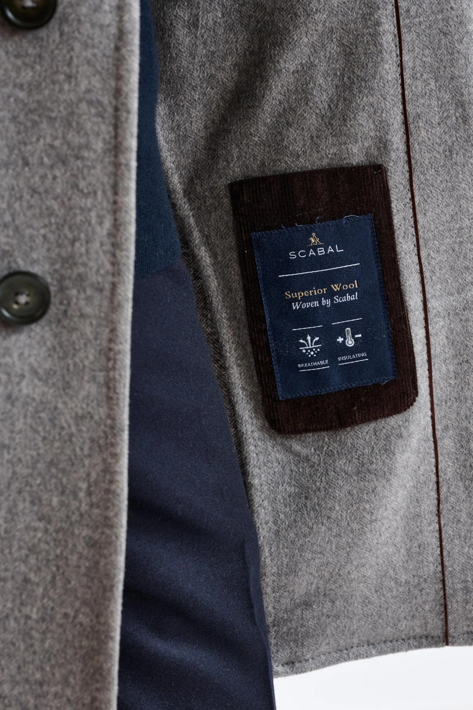 Light Grey 100% Cashmere Leeds Coat Zeus - Image 6