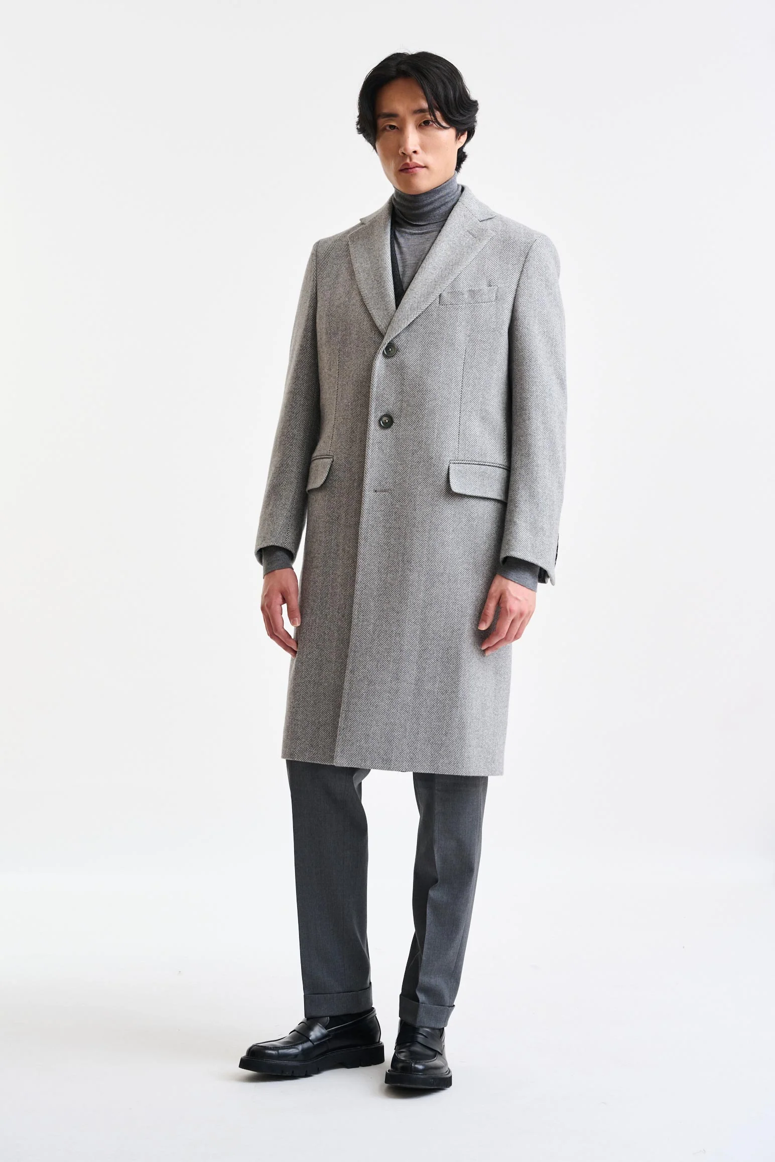 The Light Grey 100% Wool Lincoln Overcoat Zeus - Image 2