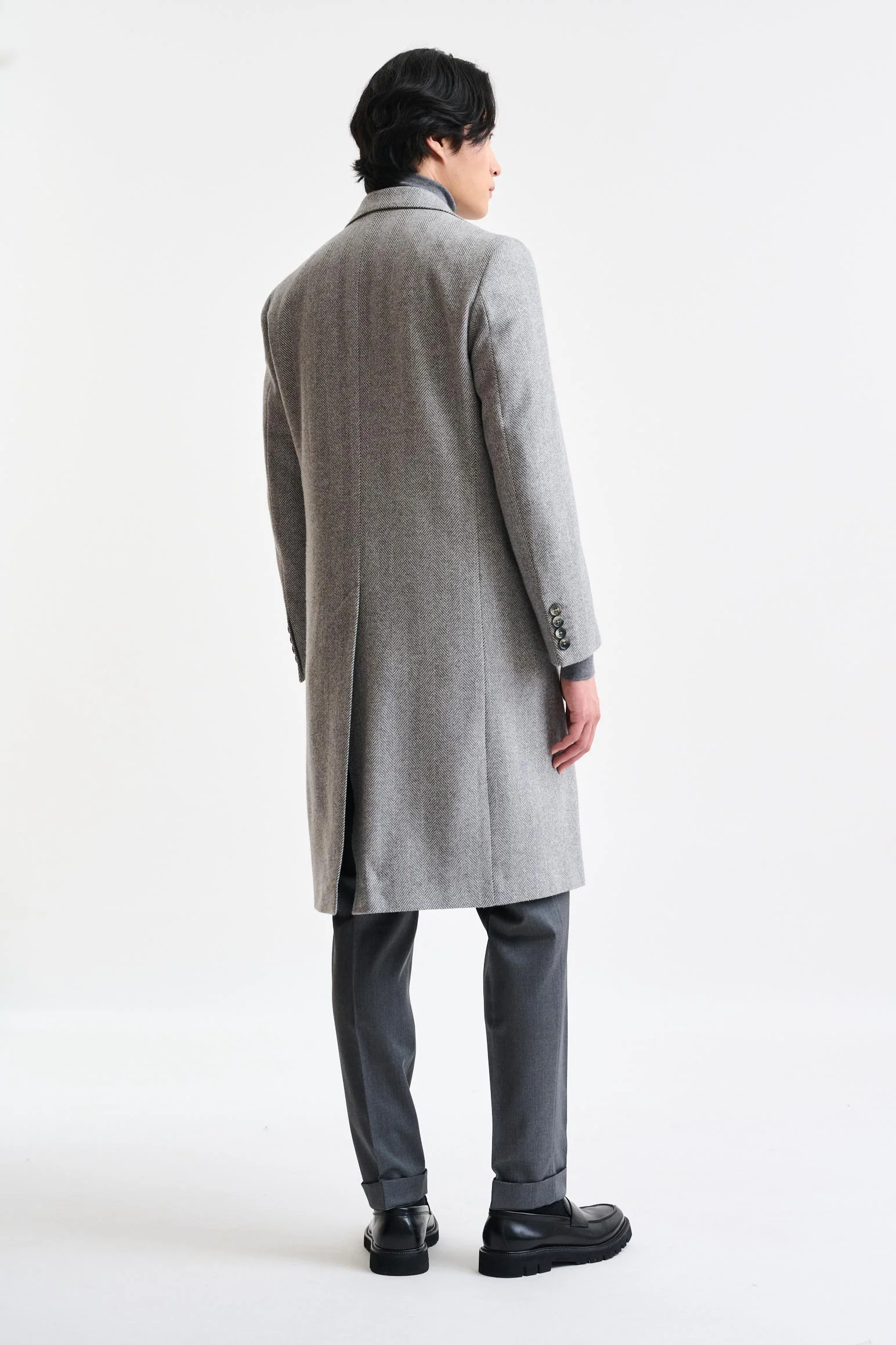 The Light Grey 100% Wool Lincoln Overcoat Zeus - Image 8